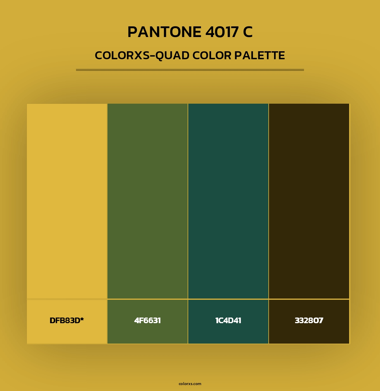 PANTONE 4017 C - Colorxs Quad Palette