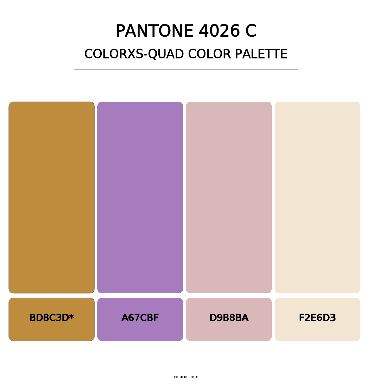 PANTONE 4026 C - Colorxs Quad Palette