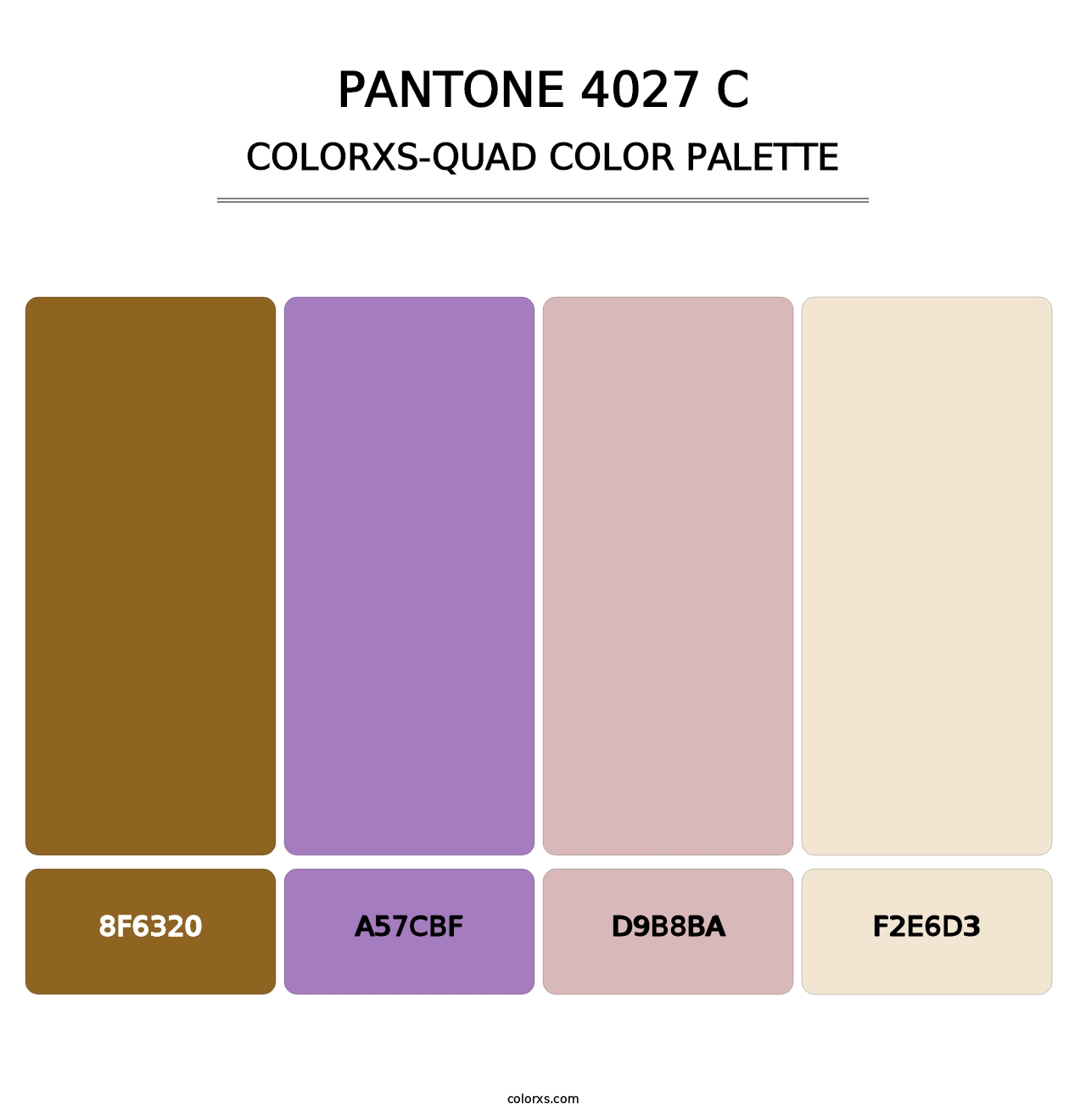 PANTONE 4027 C - Colorxs Quad Palette