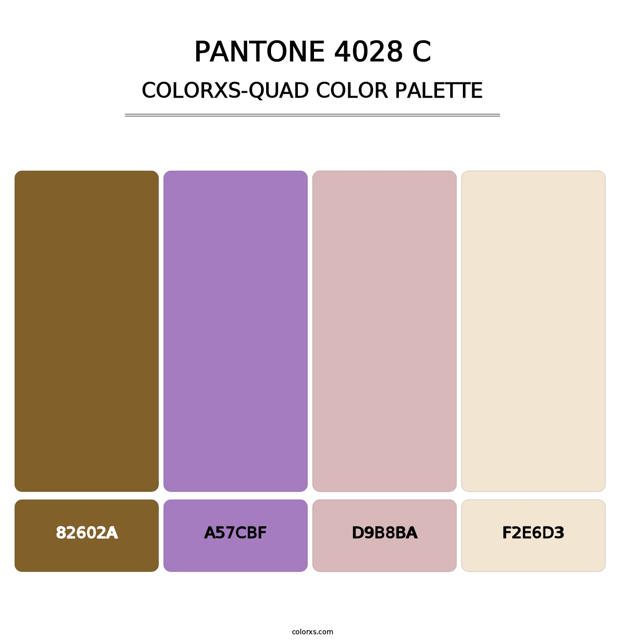 PANTONE 4028 C - Colorxs Quad Palette