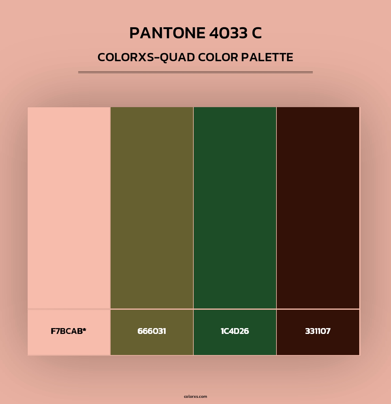 PANTONE 4033 C - Colorxs Quad Palette