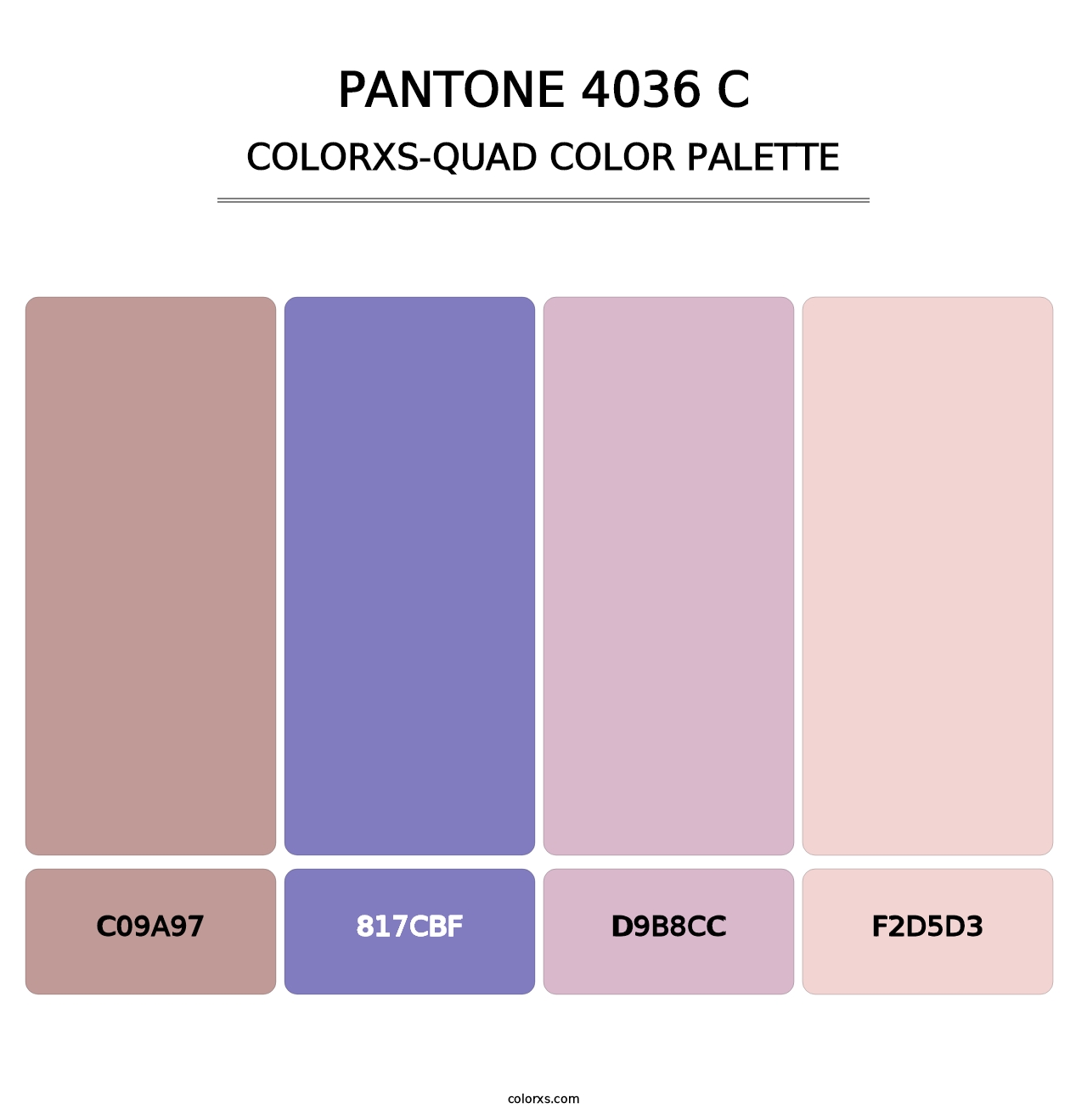 PANTONE 4036 C - Colorxs Quad Palette