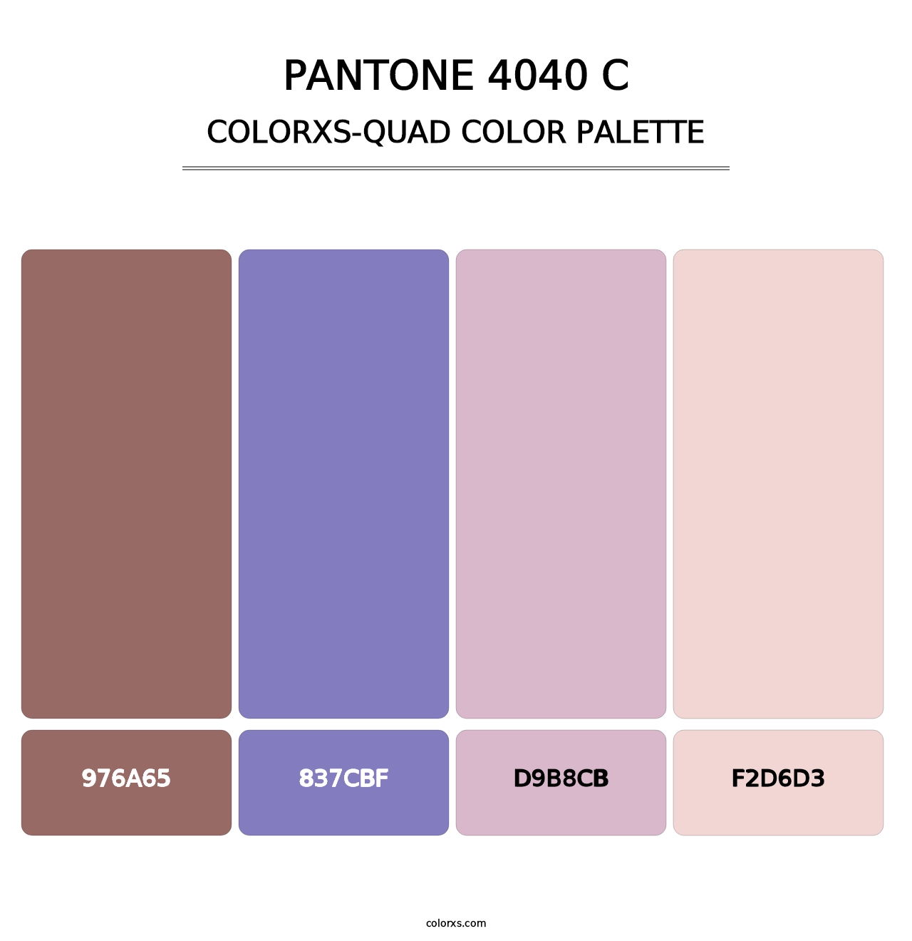 PANTONE 4040 C - Colorxs Quad Palette