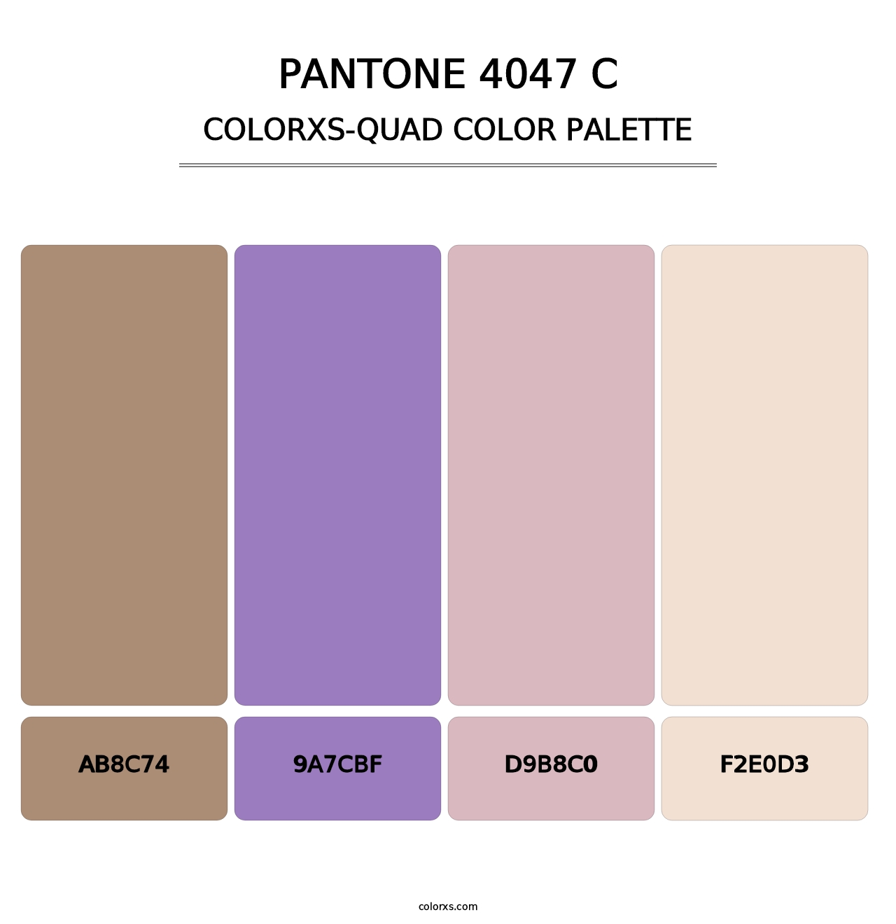 PANTONE 4047 C - Colorxs Quad Palette