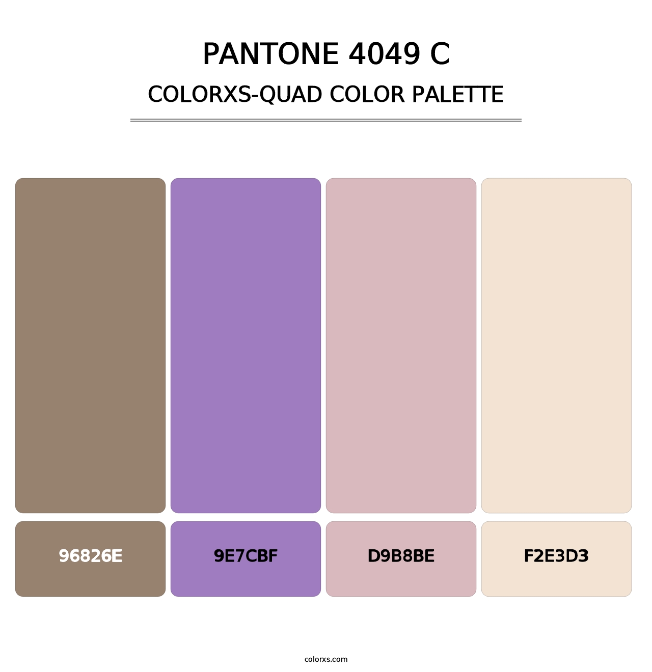PANTONE 4049 C - Colorxs Quad Palette