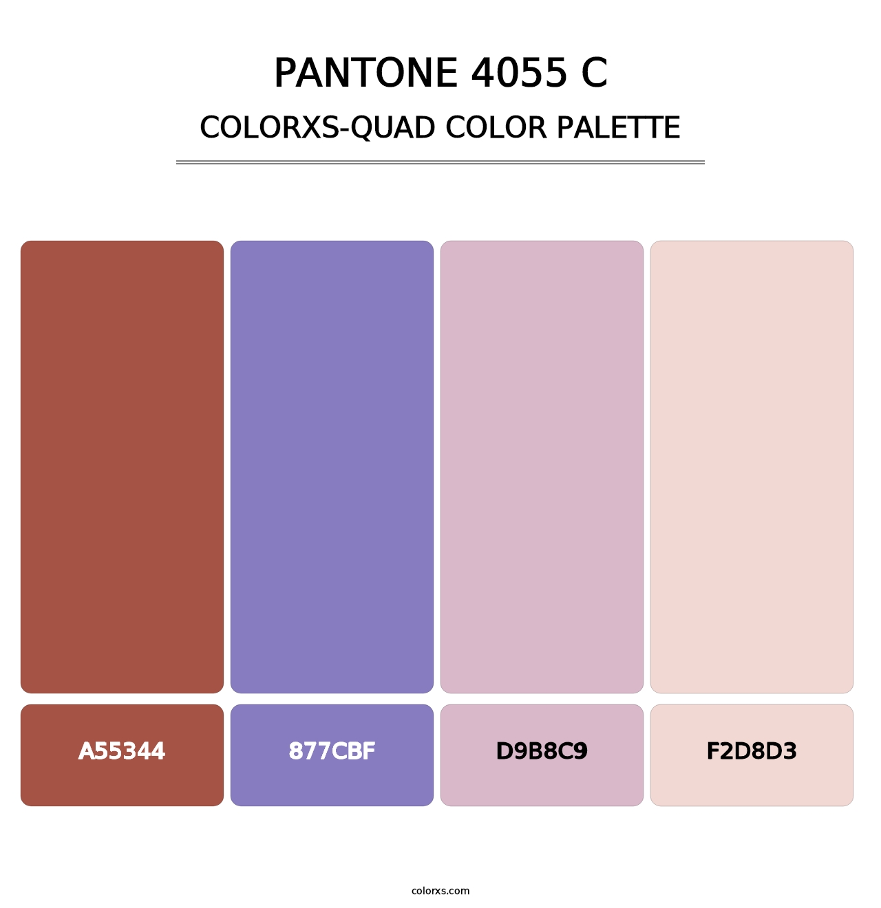 PANTONE 4055 C - Colorxs Quad Palette
