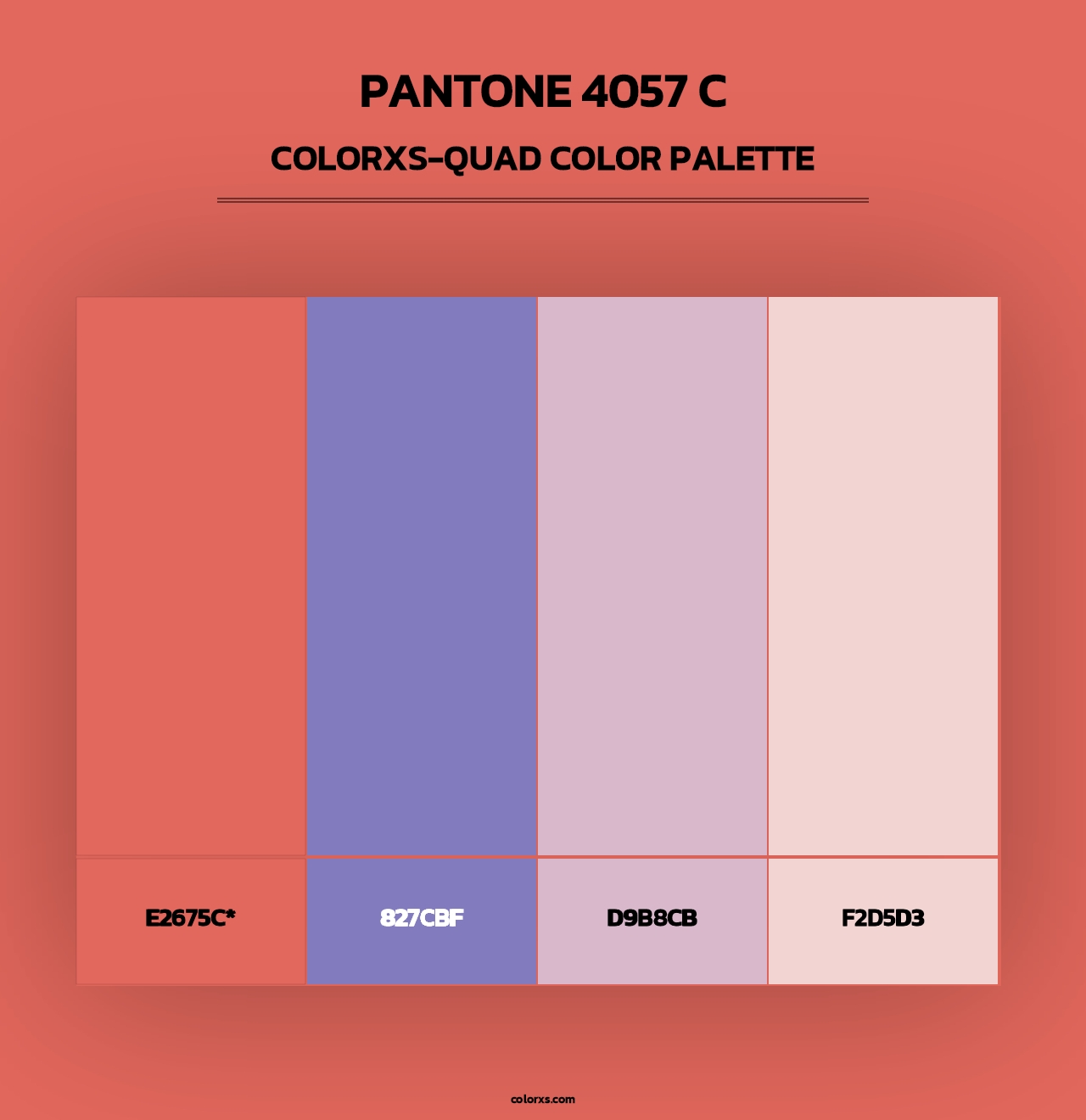 PANTONE 4057 C - Colorxs Quad Palette