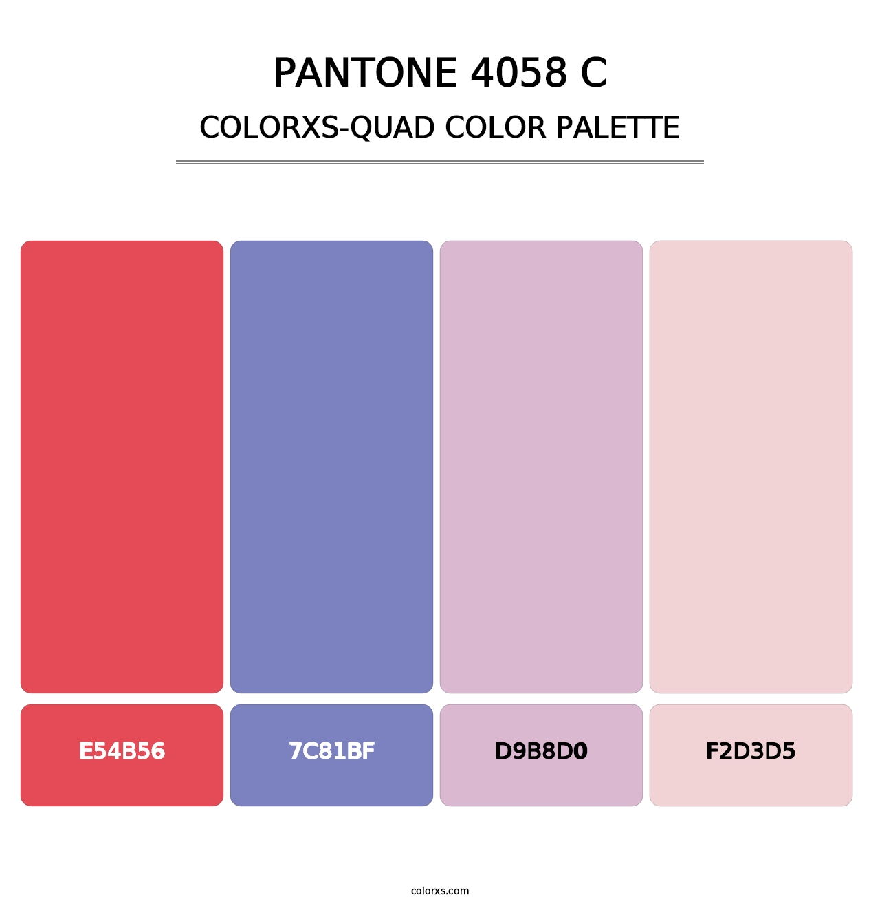 PANTONE 4058 C - Colorxs Quad Palette