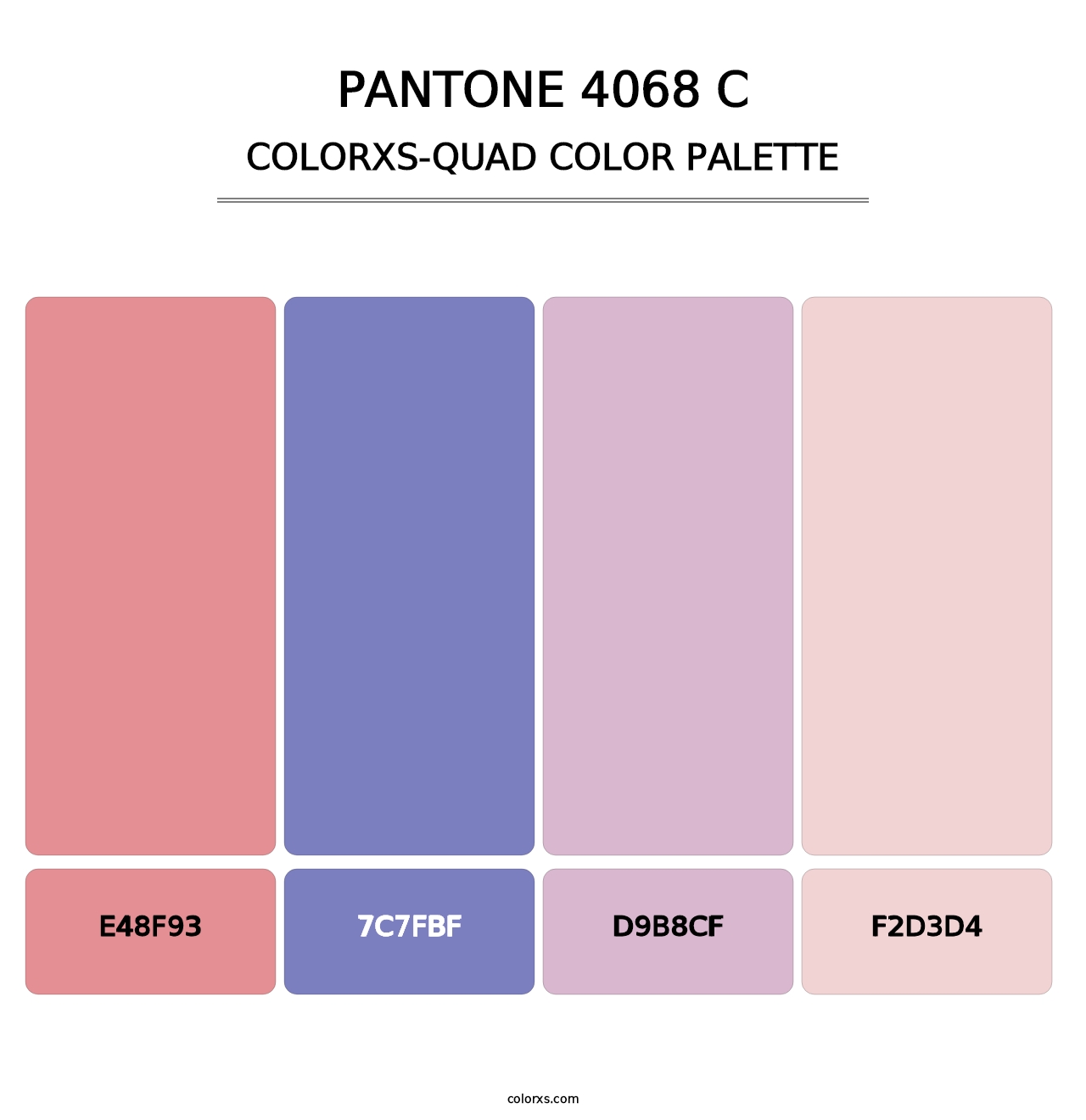 PANTONE 4068 C - Colorxs Quad Palette