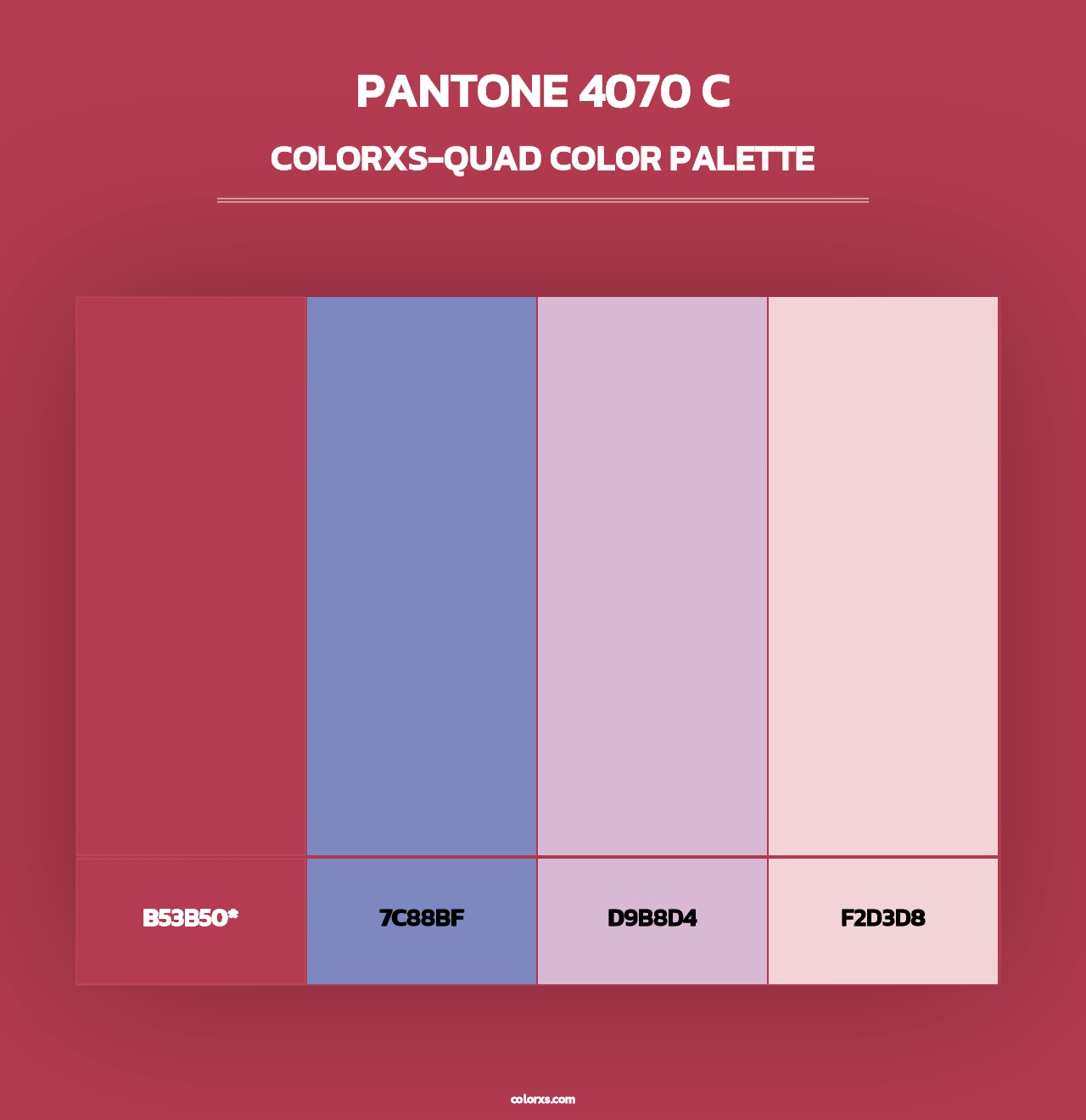 PANTONE 4070 C - Colorxs Quad Palette
