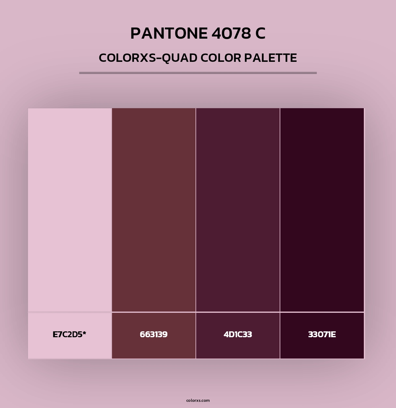 PANTONE 4078 C - Colorxs Quad Palette