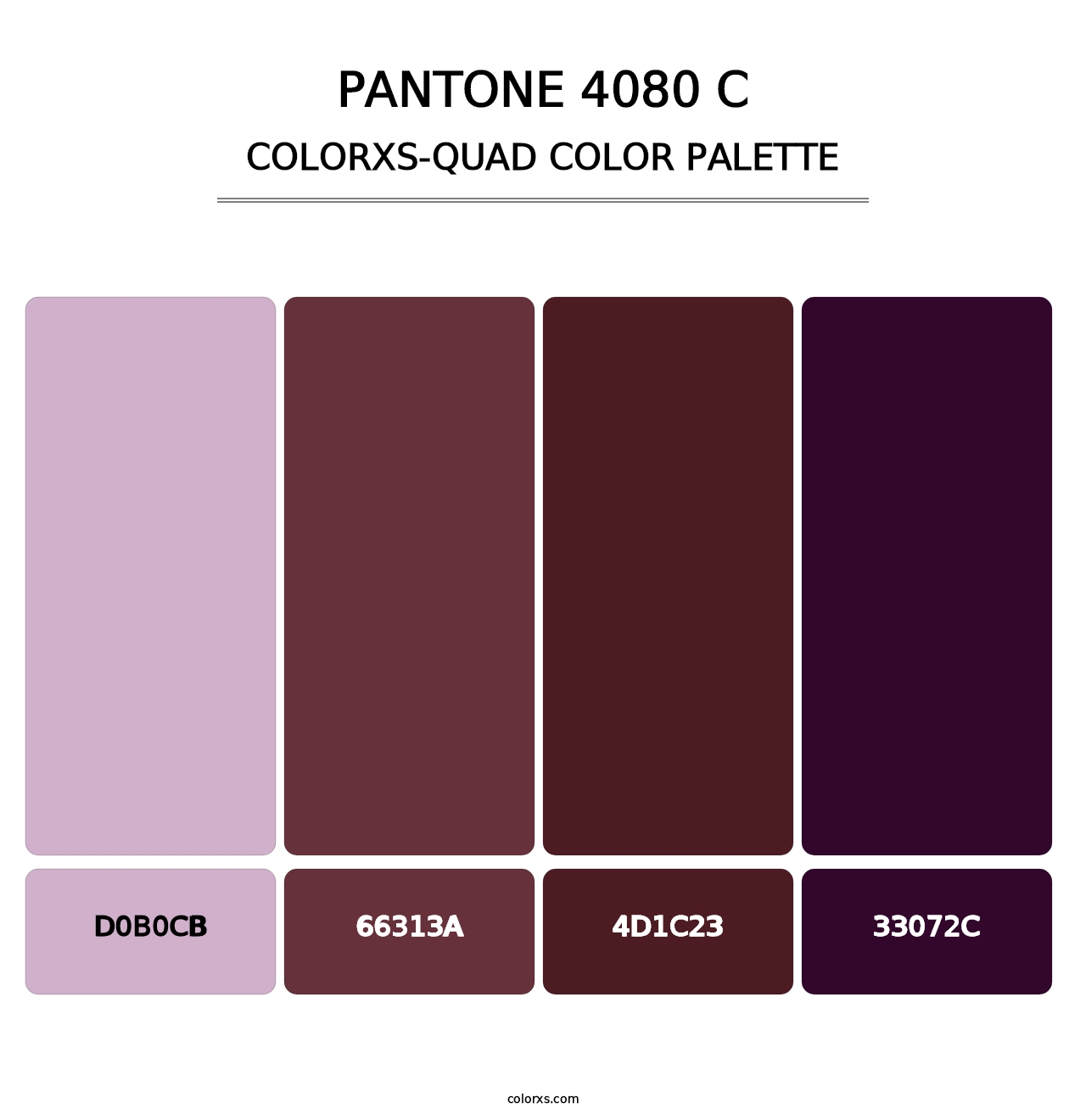 PANTONE 4080 C - Colorxs Quad Palette