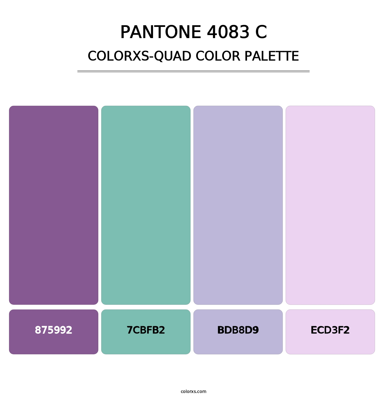 PANTONE 4083 C - Colorxs Quad Palette