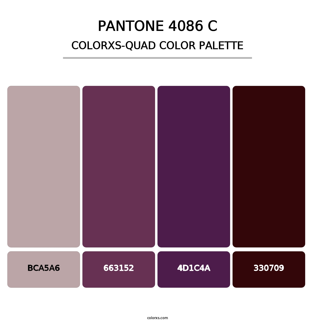 PANTONE 4086 C - Colorxs Quad Palette