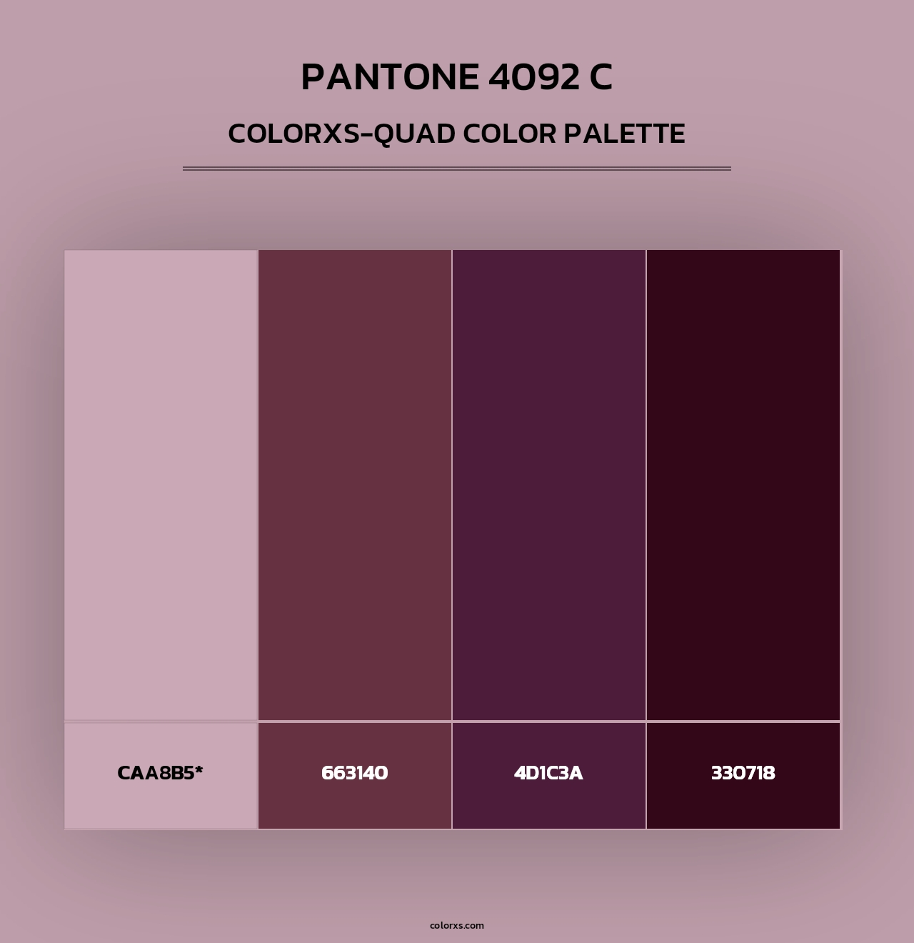 PANTONE 4092 C - Colorxs Quad Palette