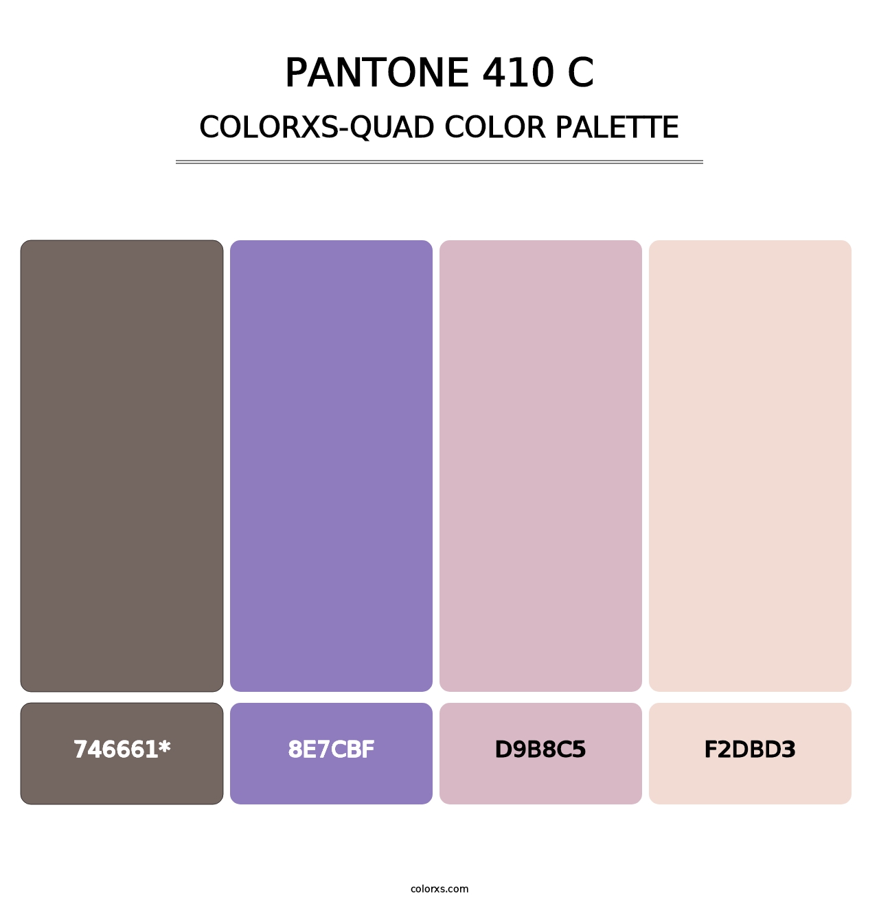 PANTONE 410 C - Colorxs Quad Palette
