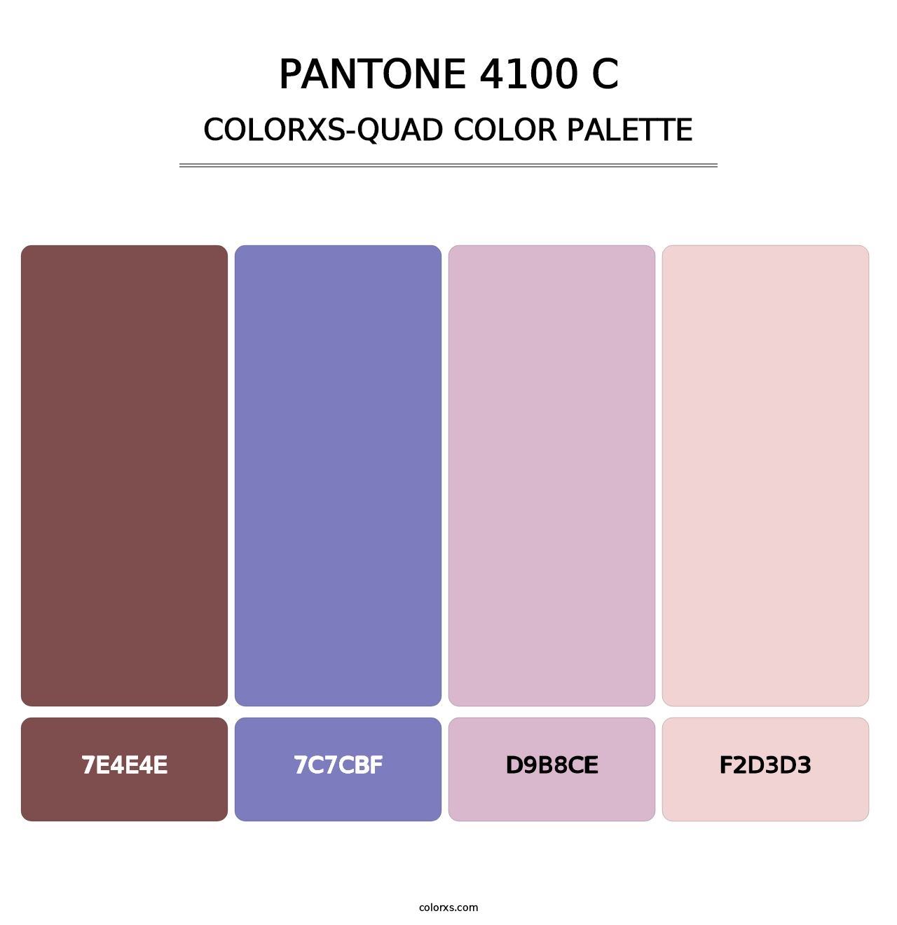 PANTONE 4100 C - Colorxs Quad Palette