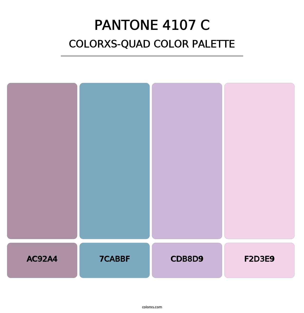 PANTONE 4107 C - Colorxs Quad Palette