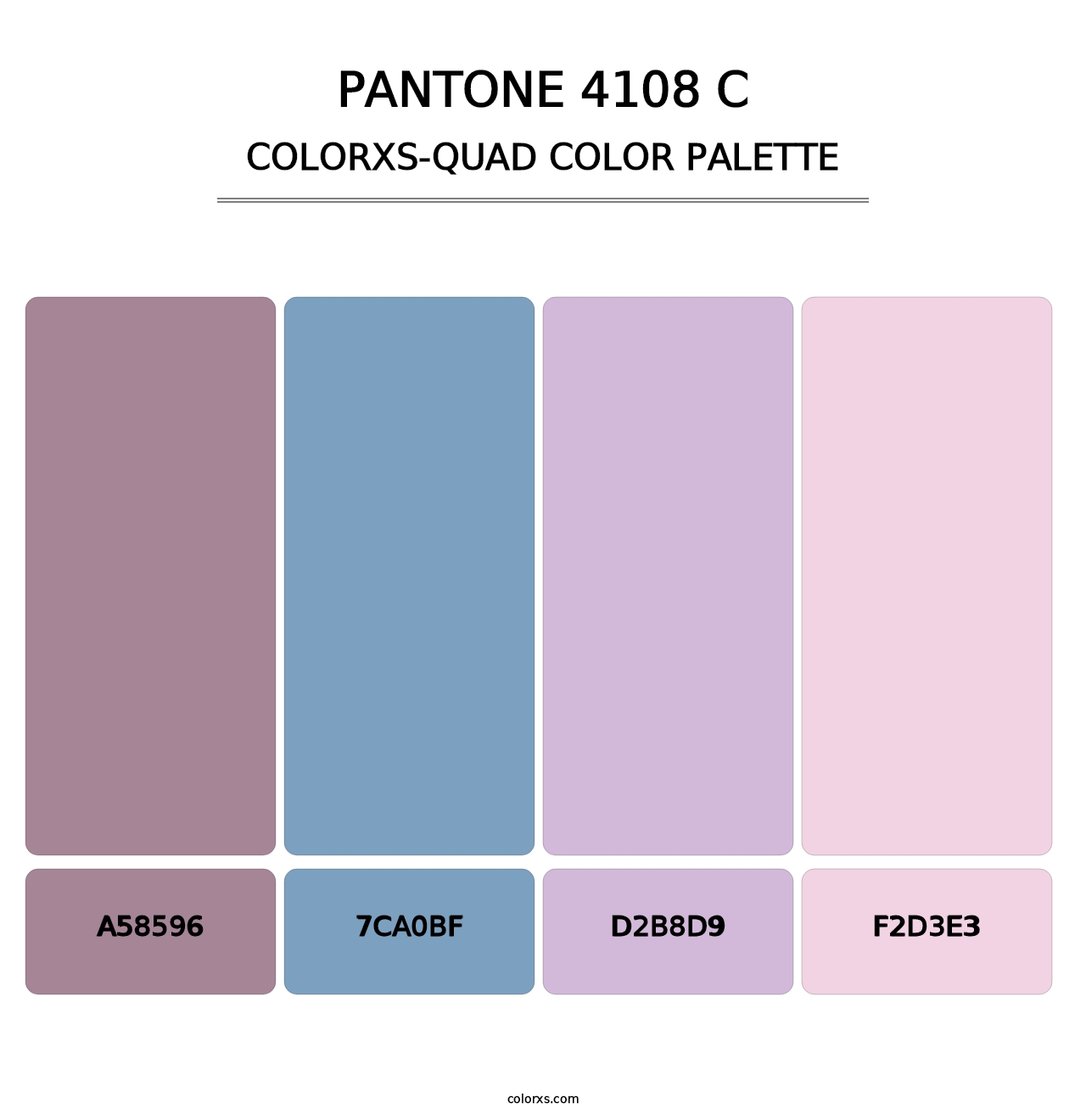 PANTONE 4108 C - Colorxs Quad Palette
