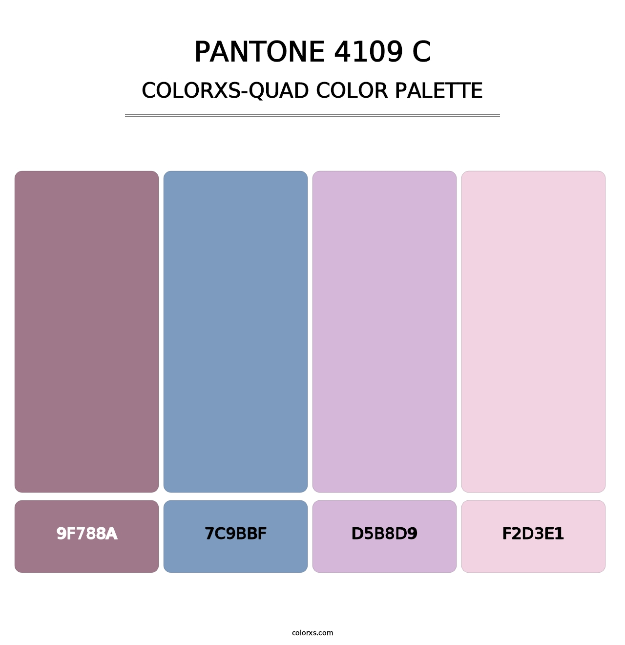 PANTONE 4109 C - Colorxs Quad Palette