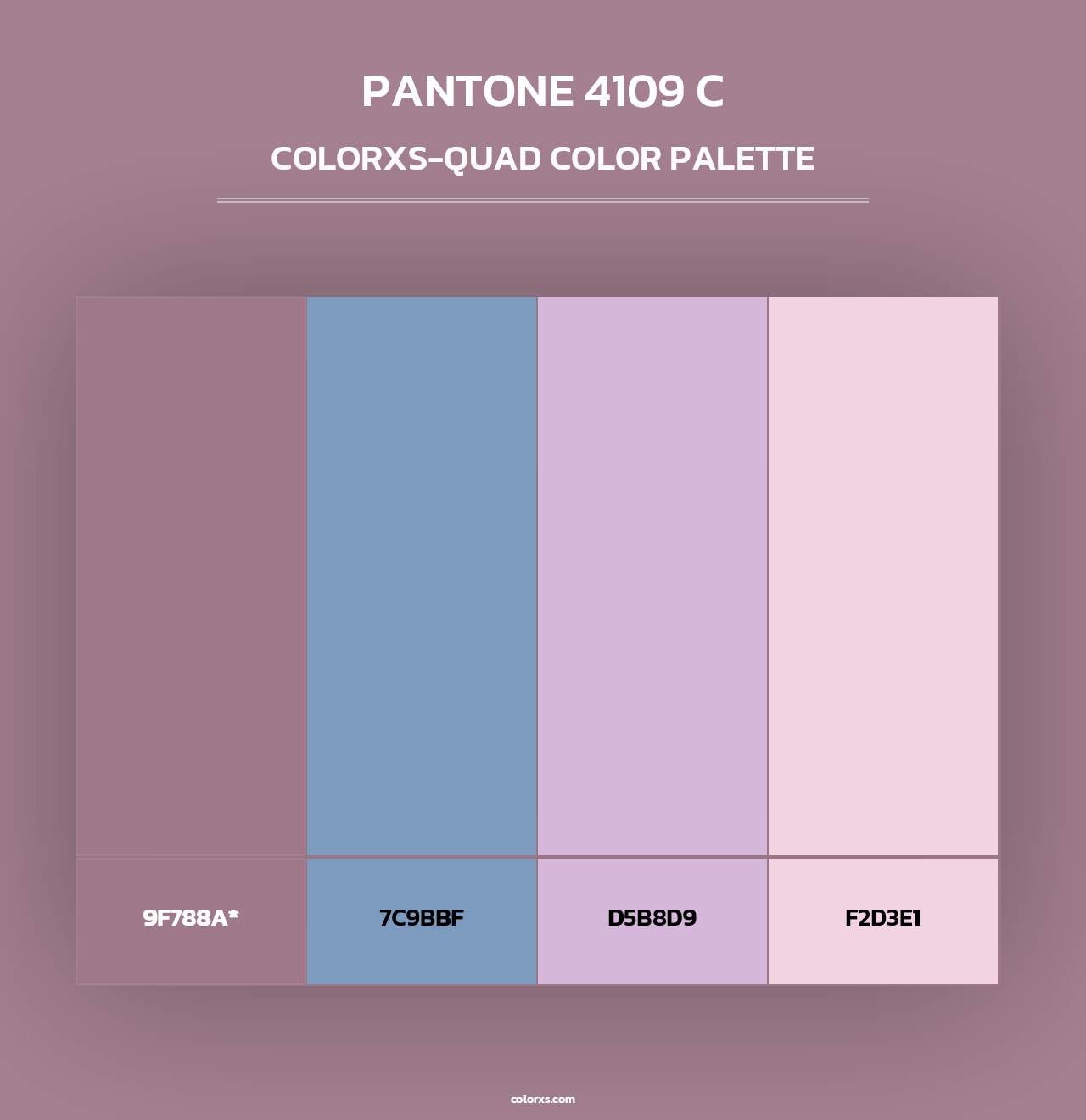 PANTONE 4109 C - Colorxs Quad Palette