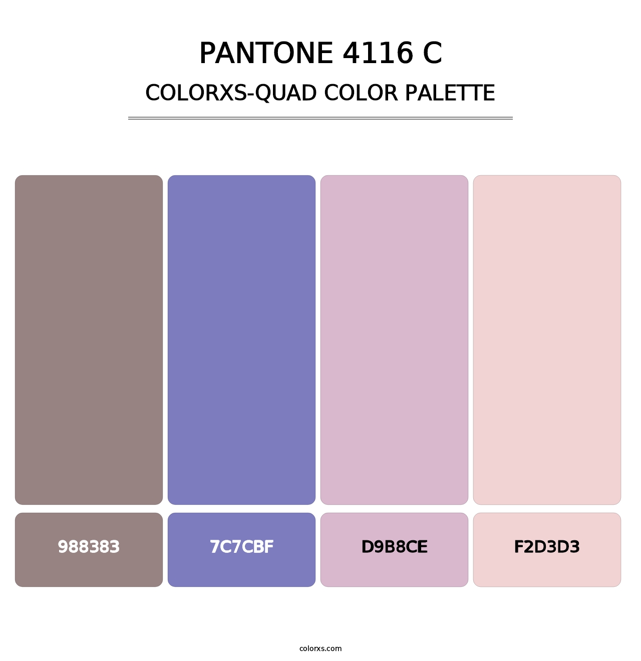 PANTONE 4116 C - Colorxs Quad Palette