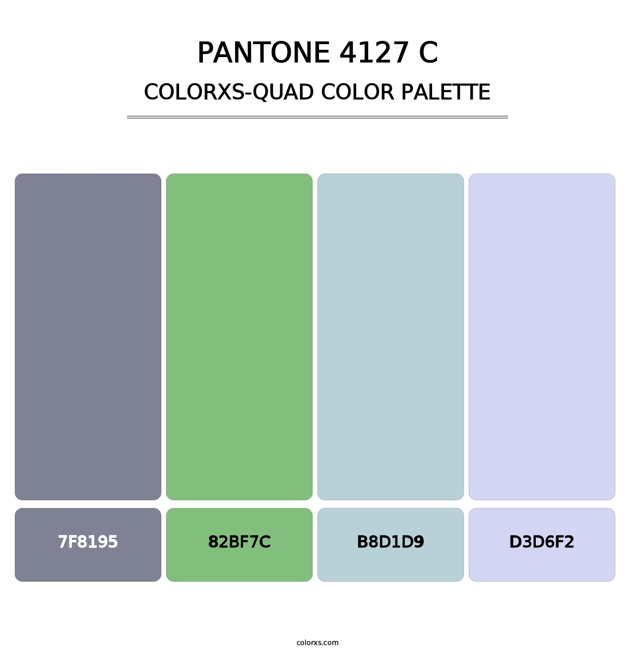 PANTONE 4127 C - Colorxs Quad Palette