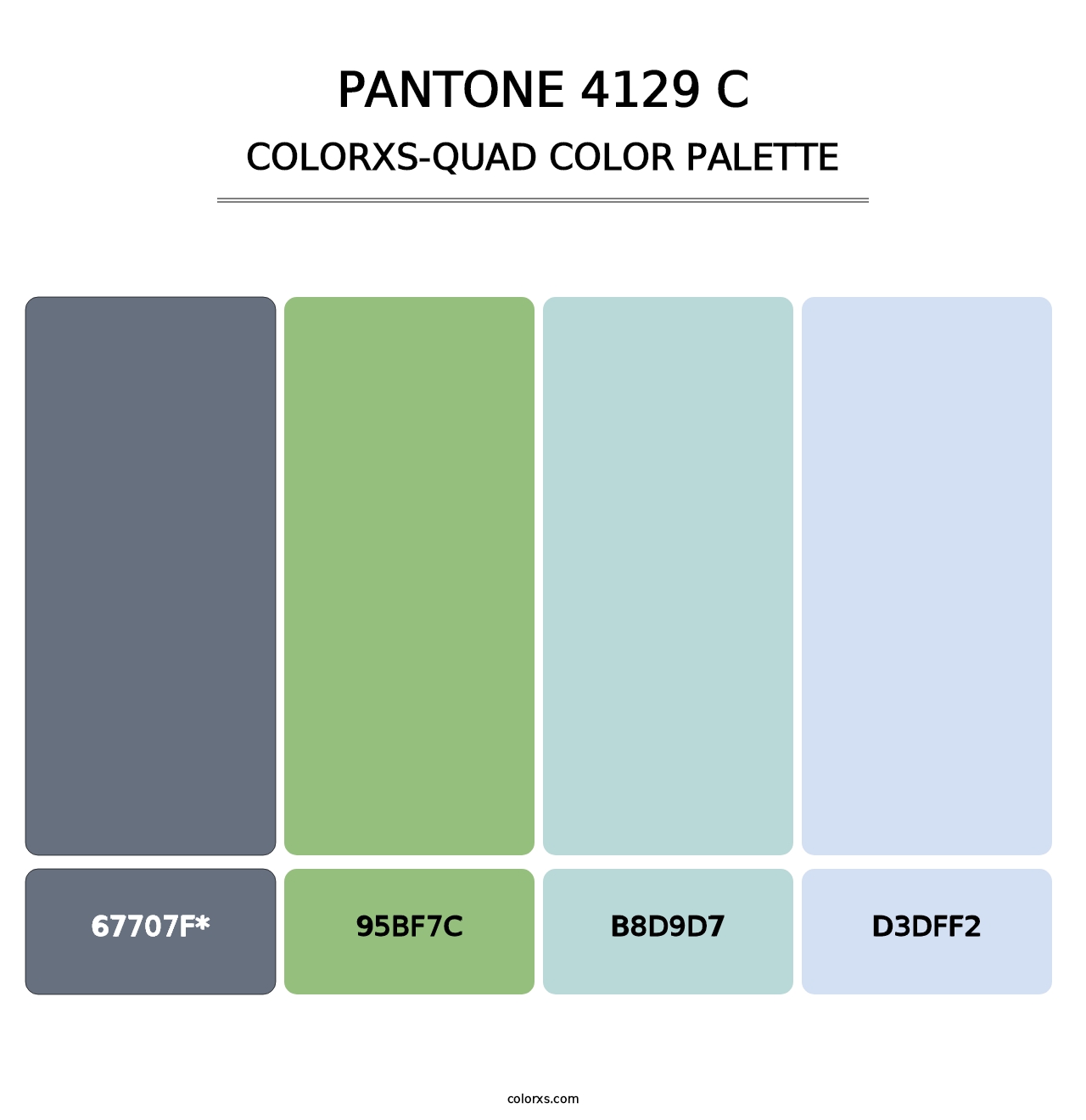 PANTONE 4129 C - Colorxs Quad Palette