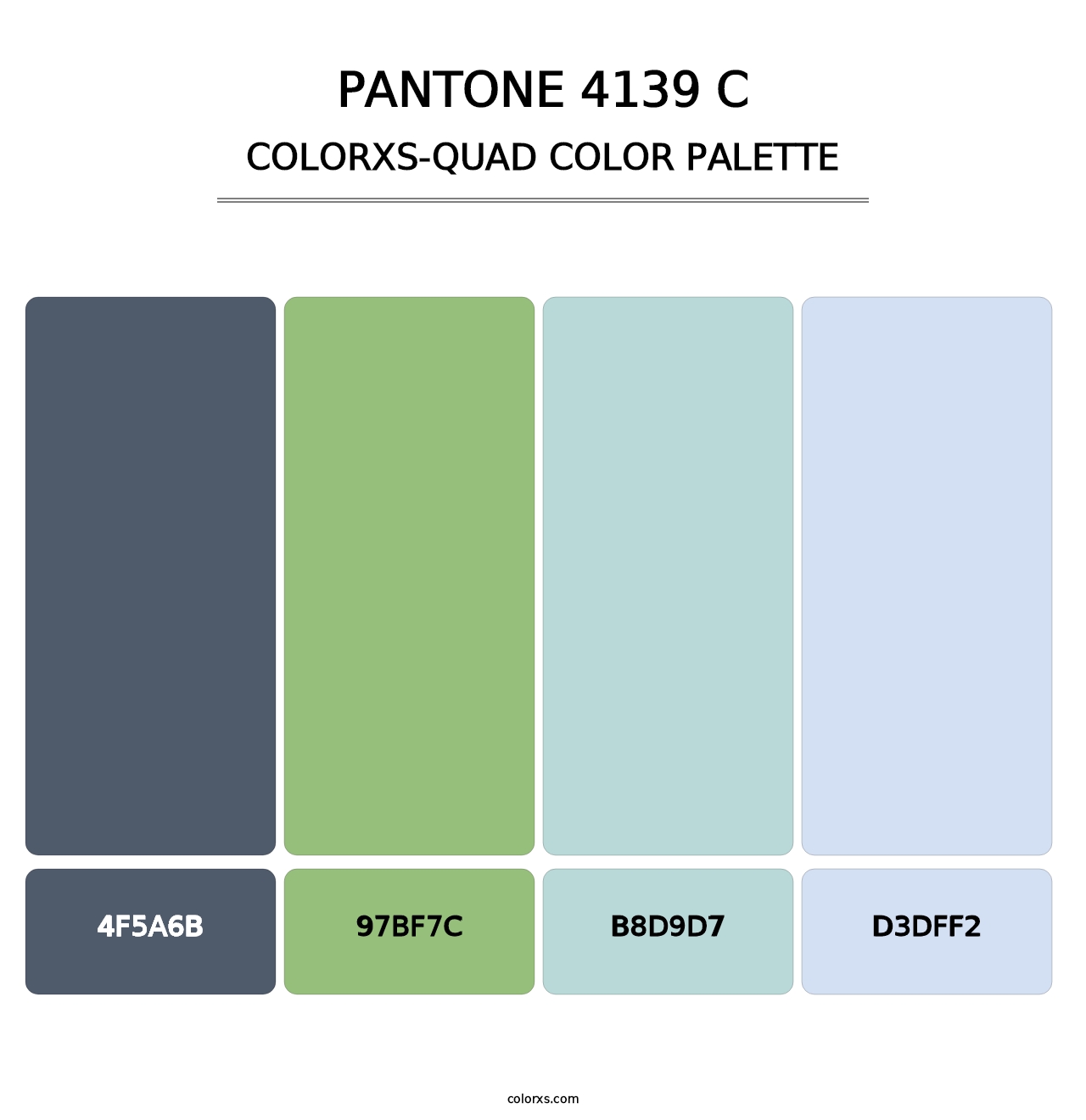 PANTONE 4139 C - Colorxs Quad Palette