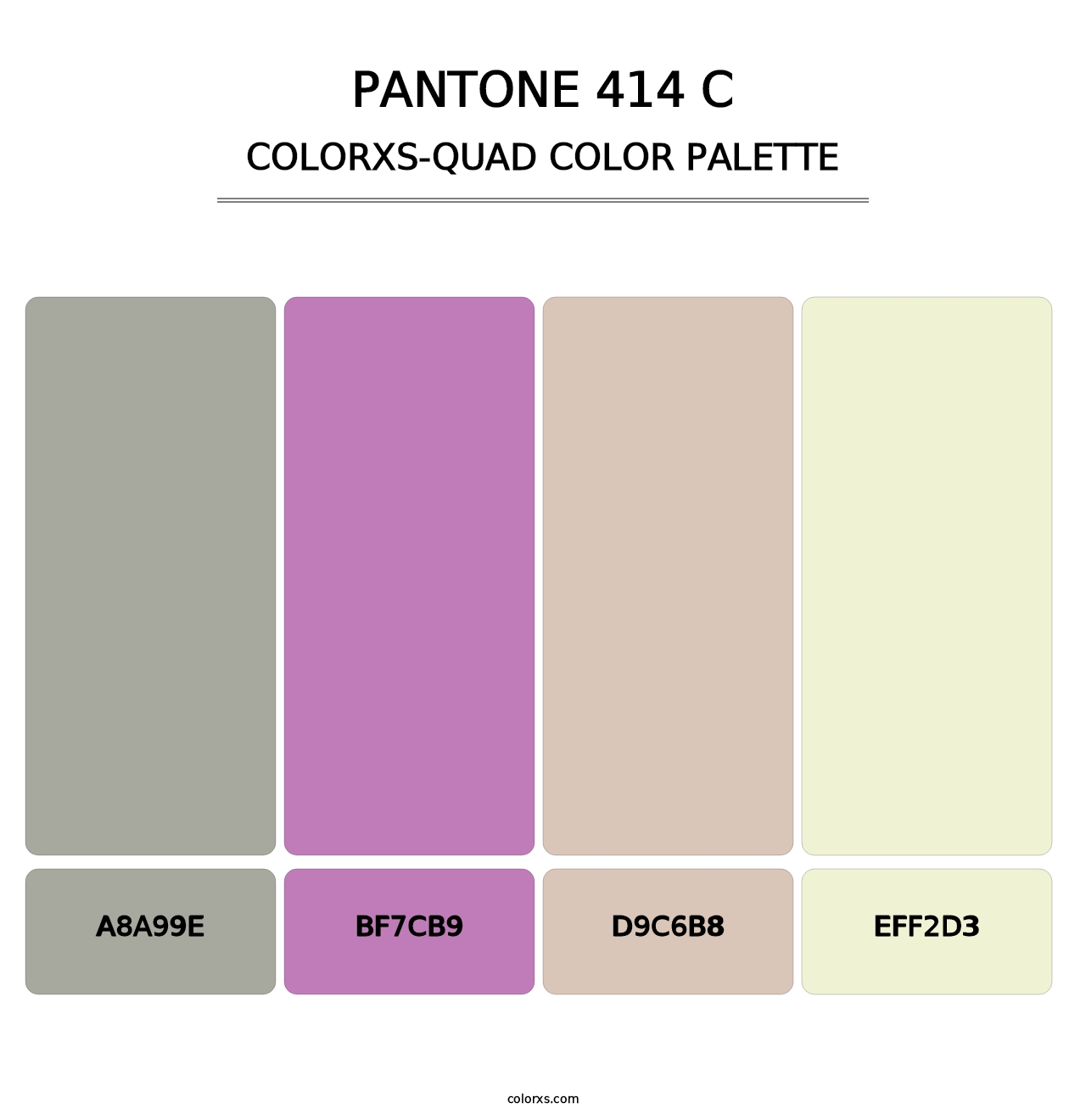 PANTONE 414 C - Colorxs Quad Palette