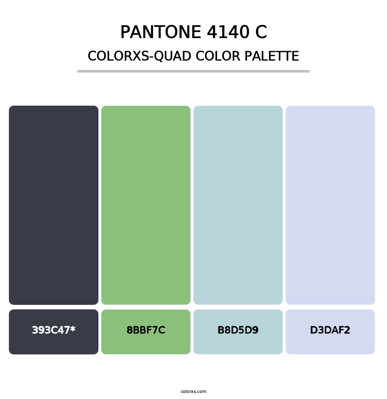 PANTONE 4140 C - Colorxs Quad Palette