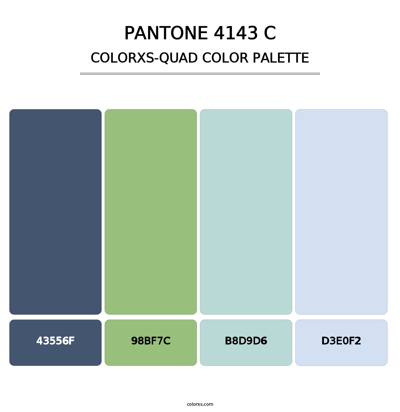 PANTONE 4143 C - Colorxs Quad Palette