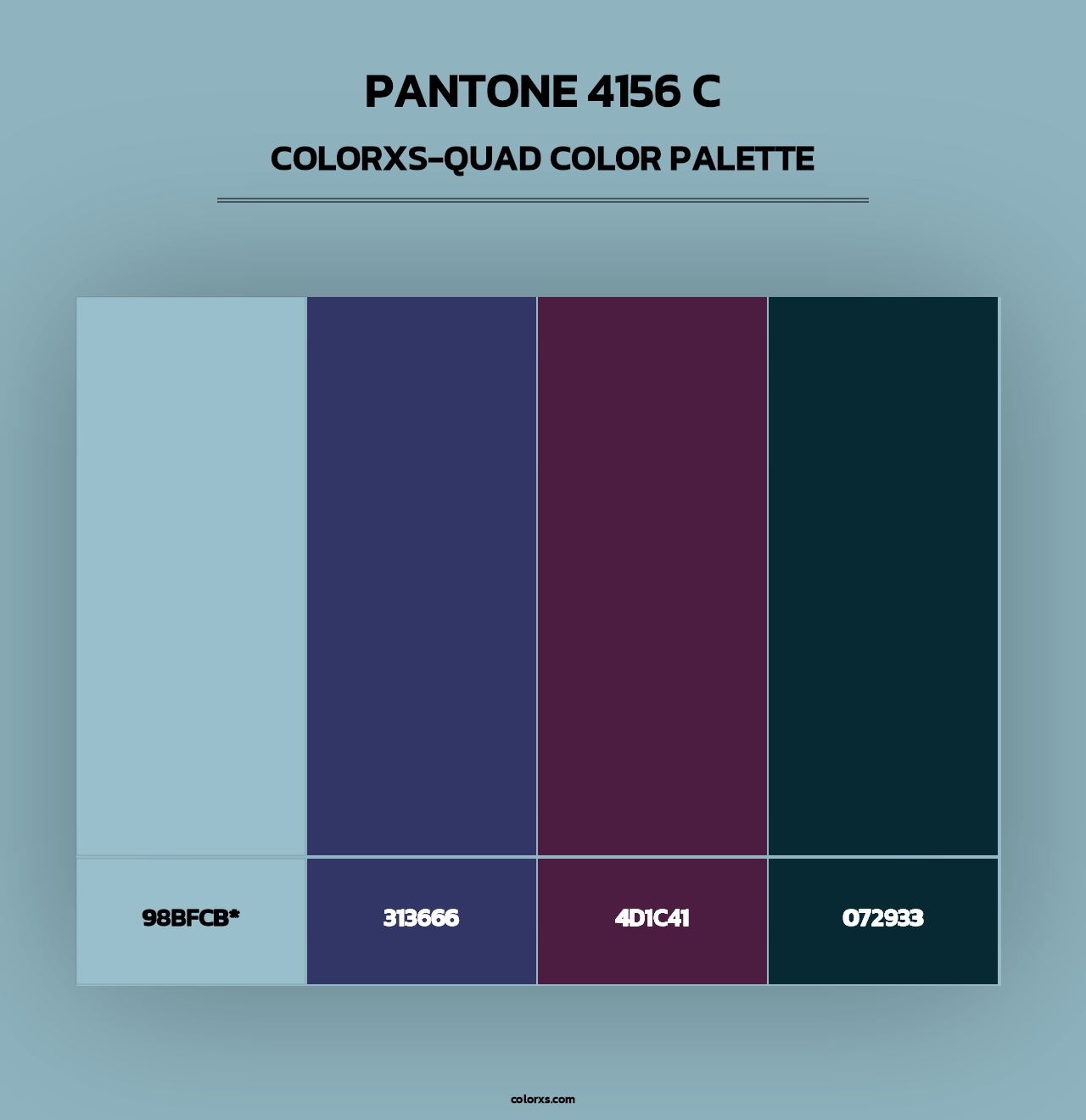 PANTONE 4156 C - Colorxs Quad Palette