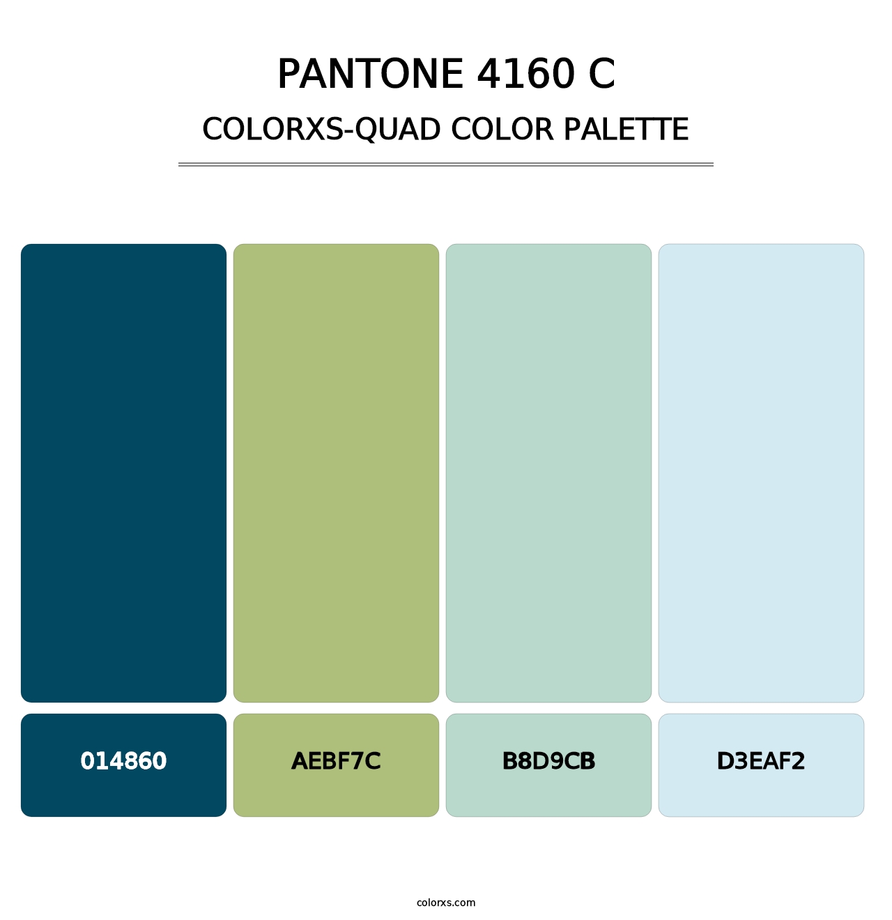 PANTONE 4160 C - Colorxs Quad Palette