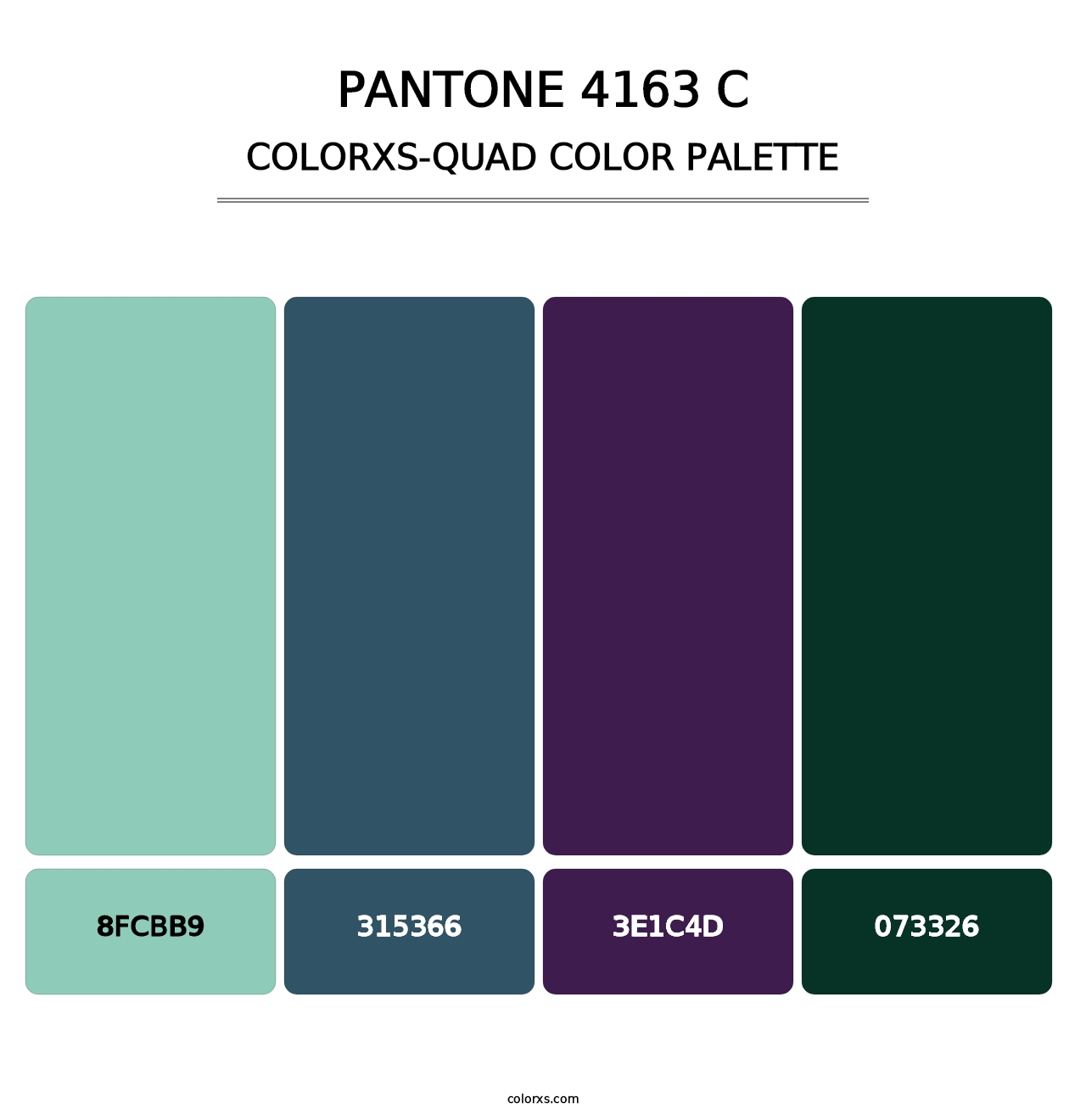 PANTONE 4163 C - Colorxs Quad Palette