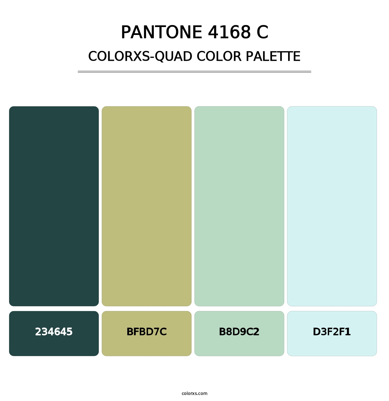 PANTONE 4168 C - Colorxs Quad Palette