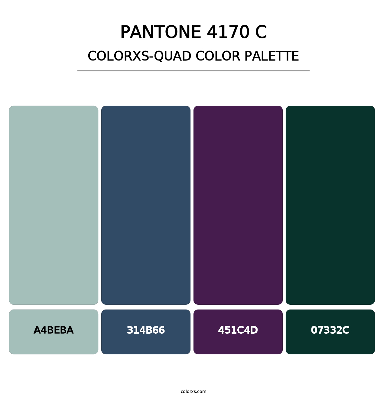 PANTONE 4170 C - Colorxs Quad Palette