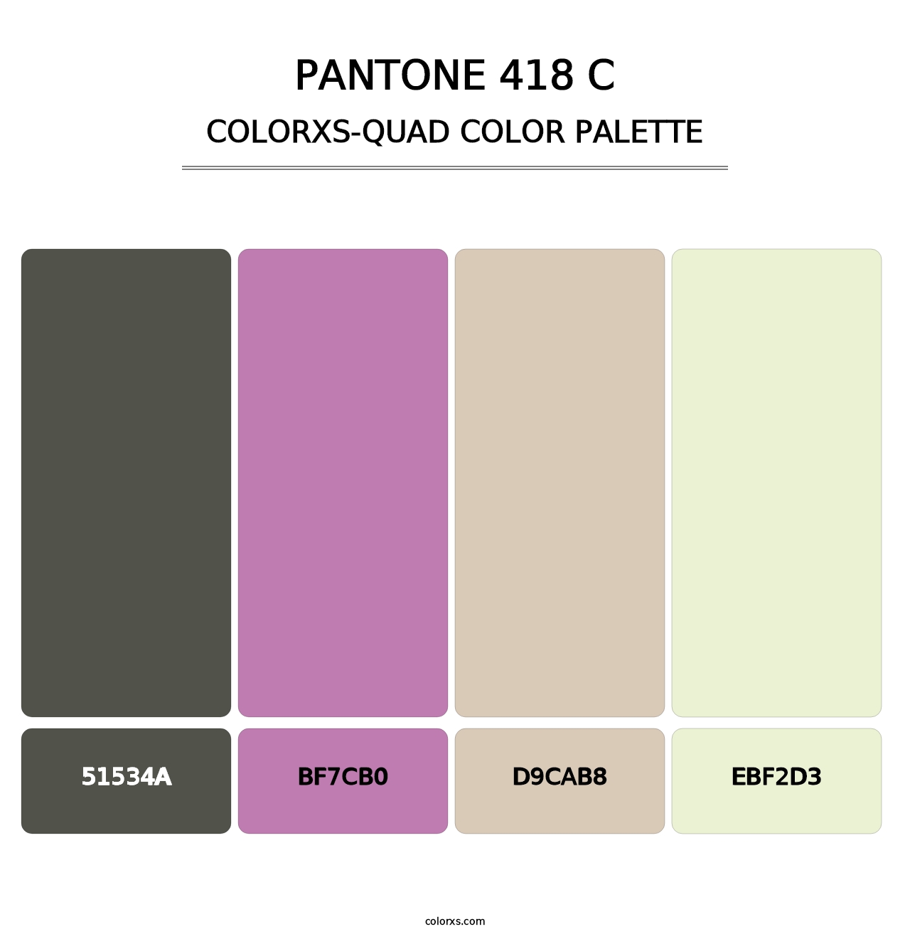 PANTONE 418 C - Colorxs Quad Palette