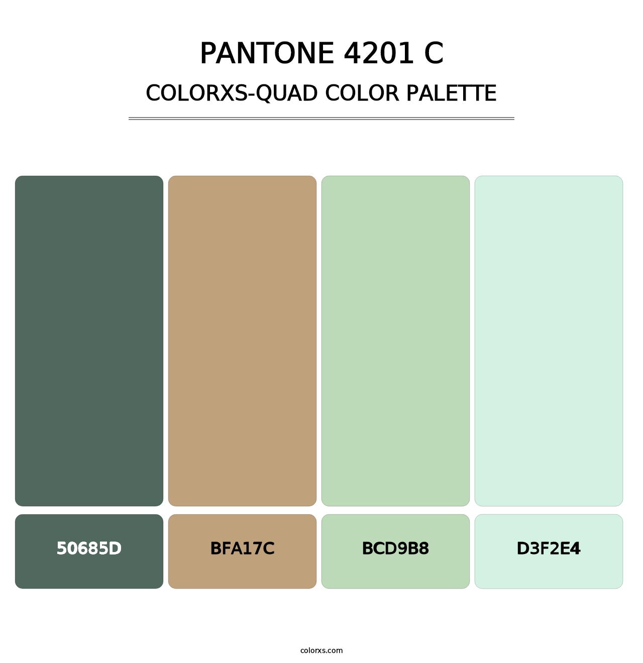 PANTONE 4201 C - Colorxs Quad Palette
