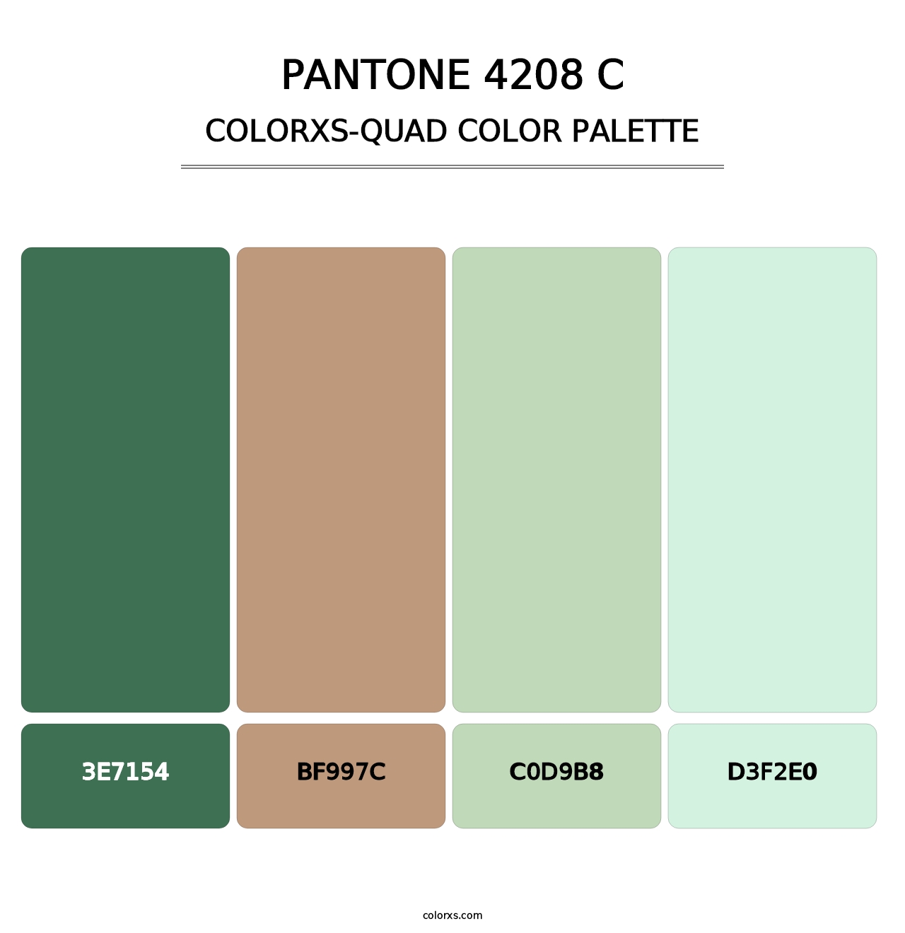 PANTONE 4208 C - Colorxs Quad Palette