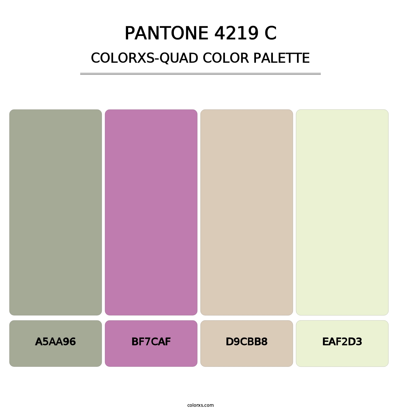PANTONE 4219 C - Colorxs Quad Palette