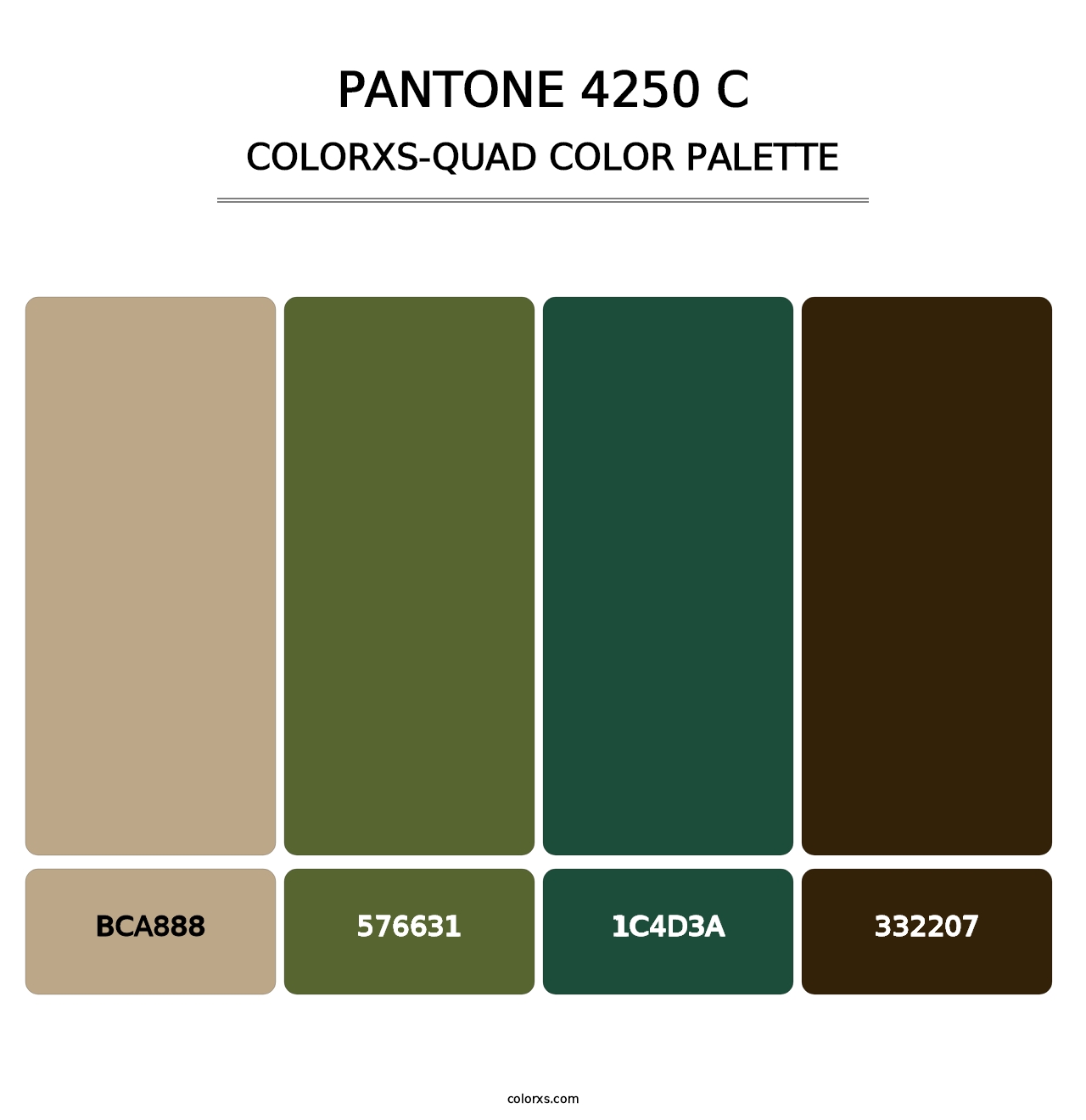 PANTONE 4250 C - Colorxs Quad Palette