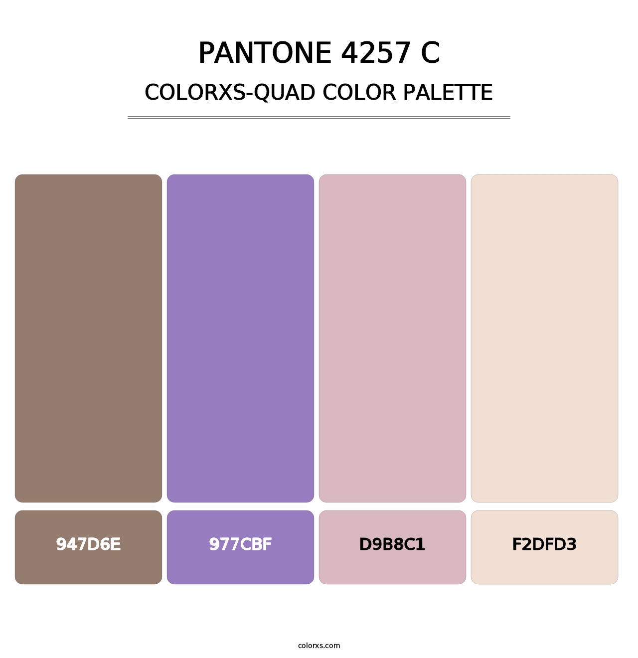 PANTONE 4257 C - Colorxs Quad Palette