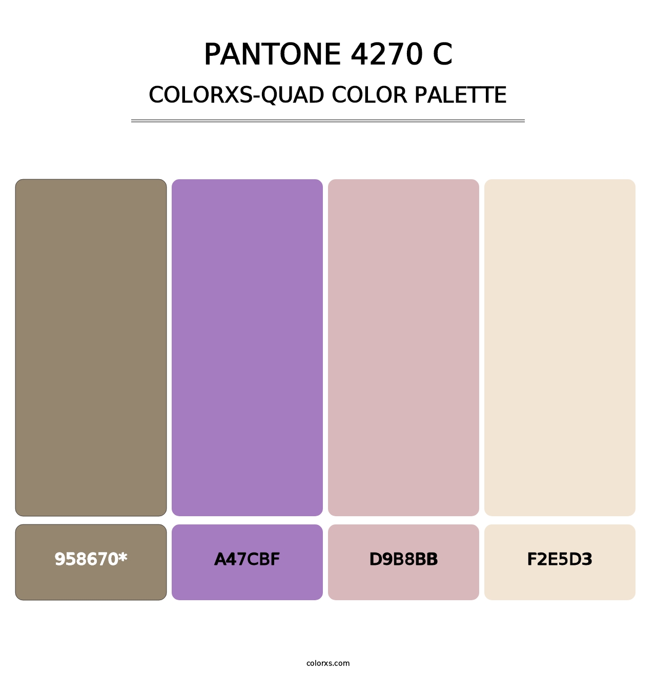 PANTONE 4270 C - Colorxs Quad Palette
