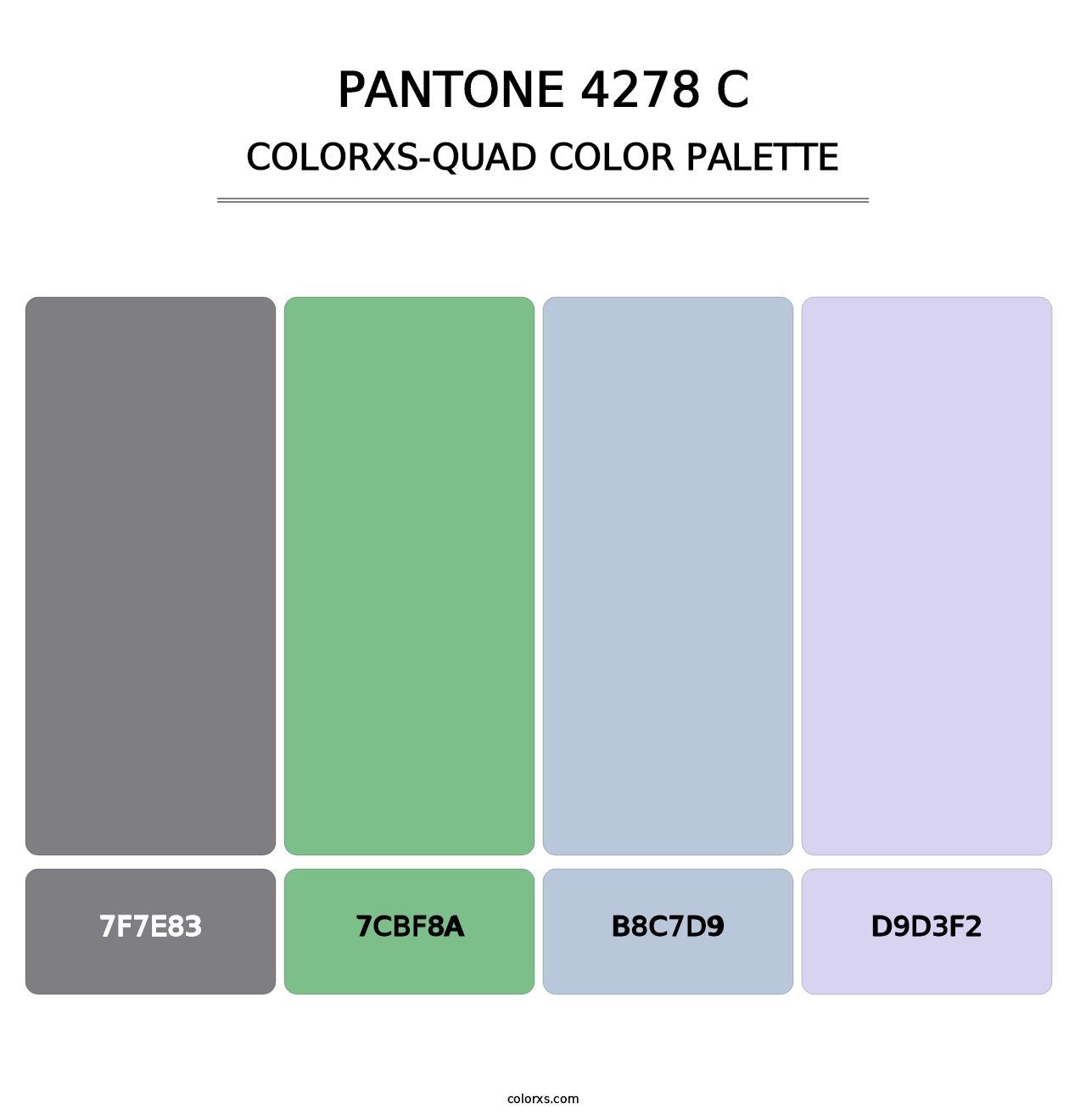 PANTONE 4278 C - Colorxs Quad Palette