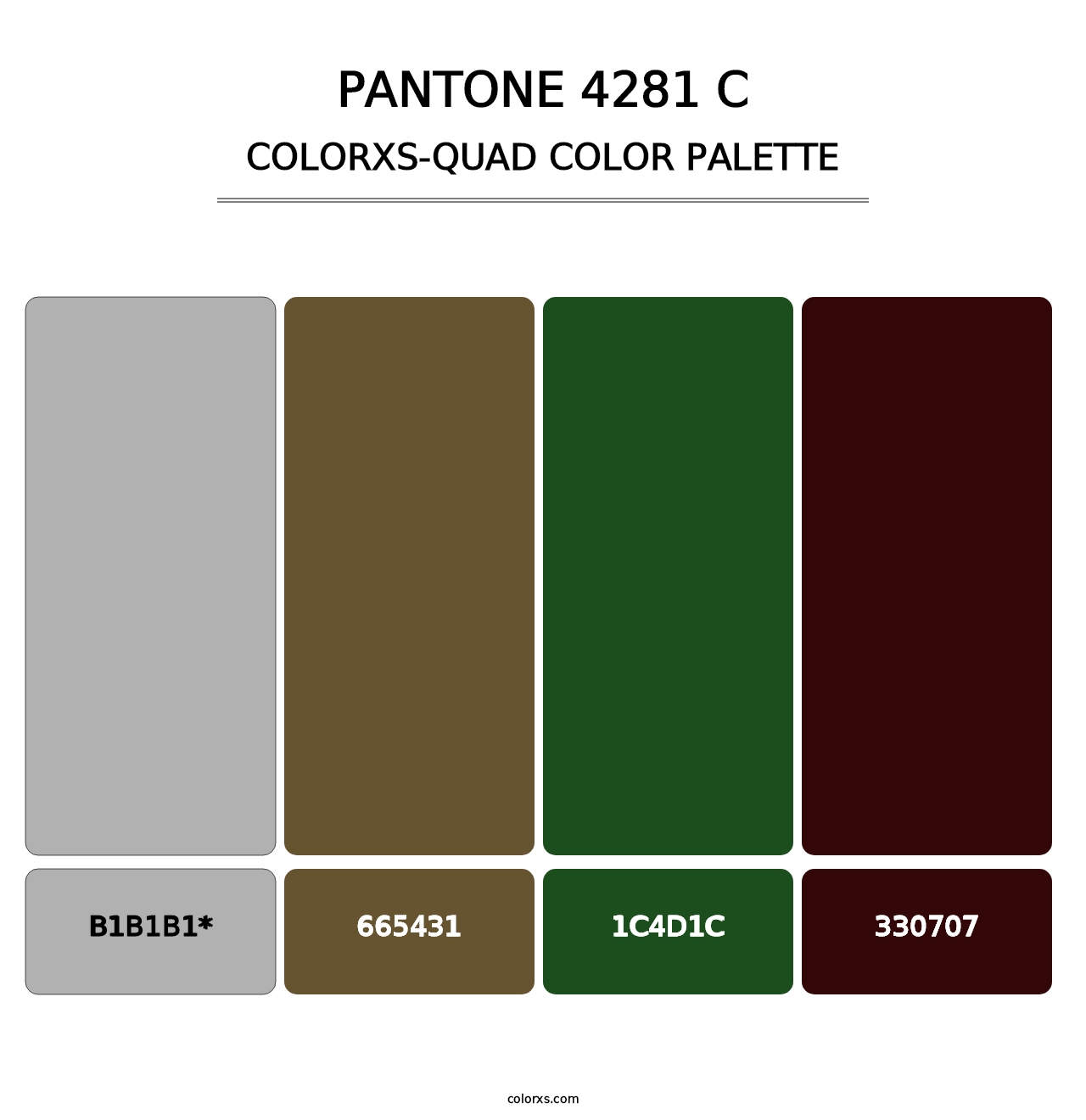PANTONE 4281 C - Colorxs Quad Palette