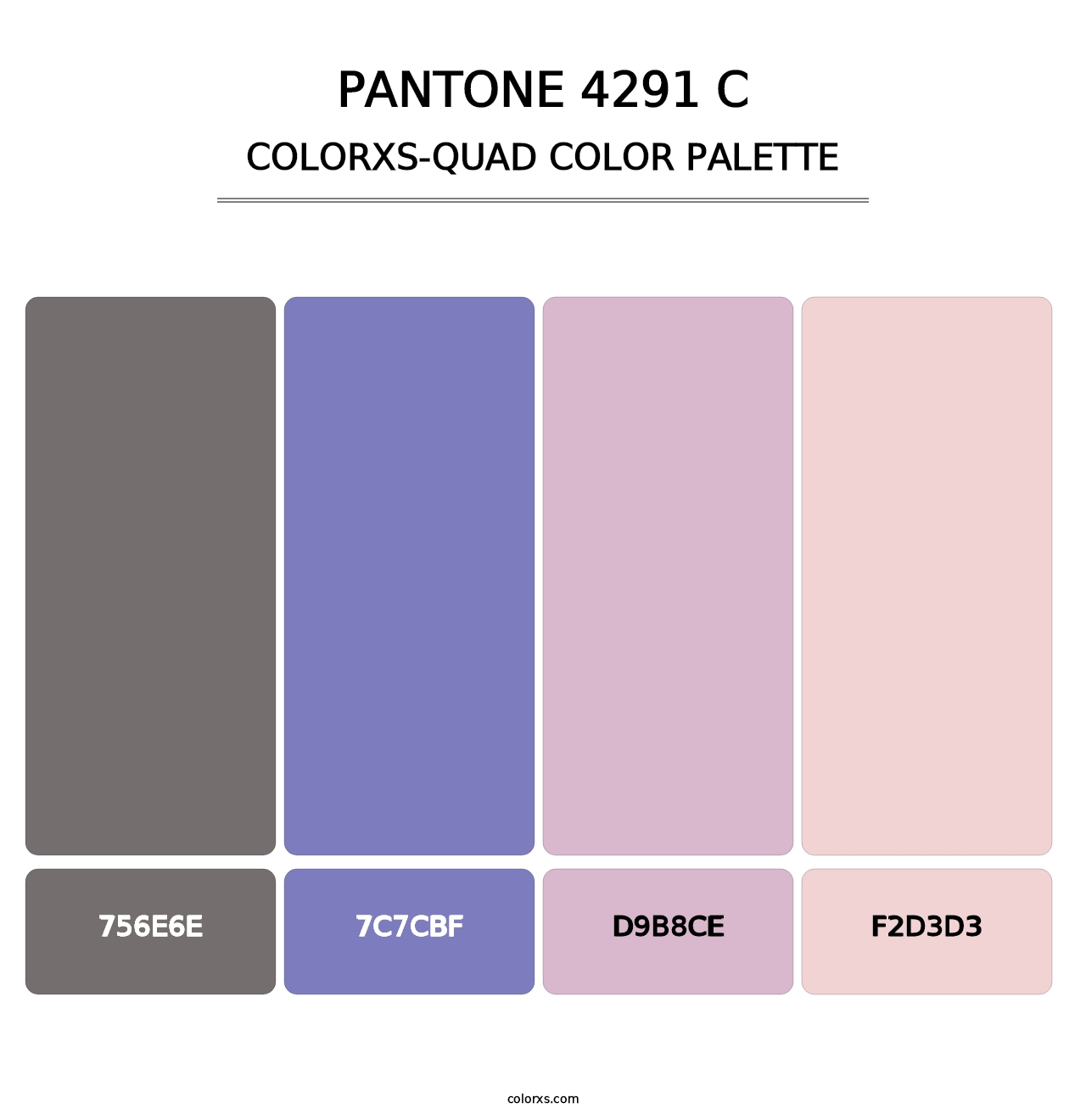 PANTONE 4291 C - Colorxs Quad Palette