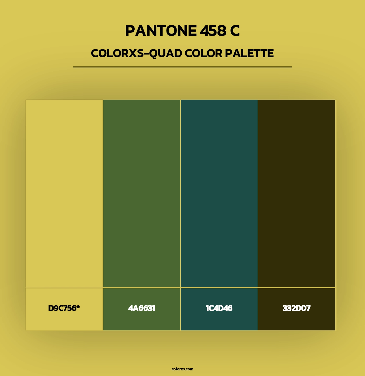PANTONE 458 C - Colorxs Quad Palette