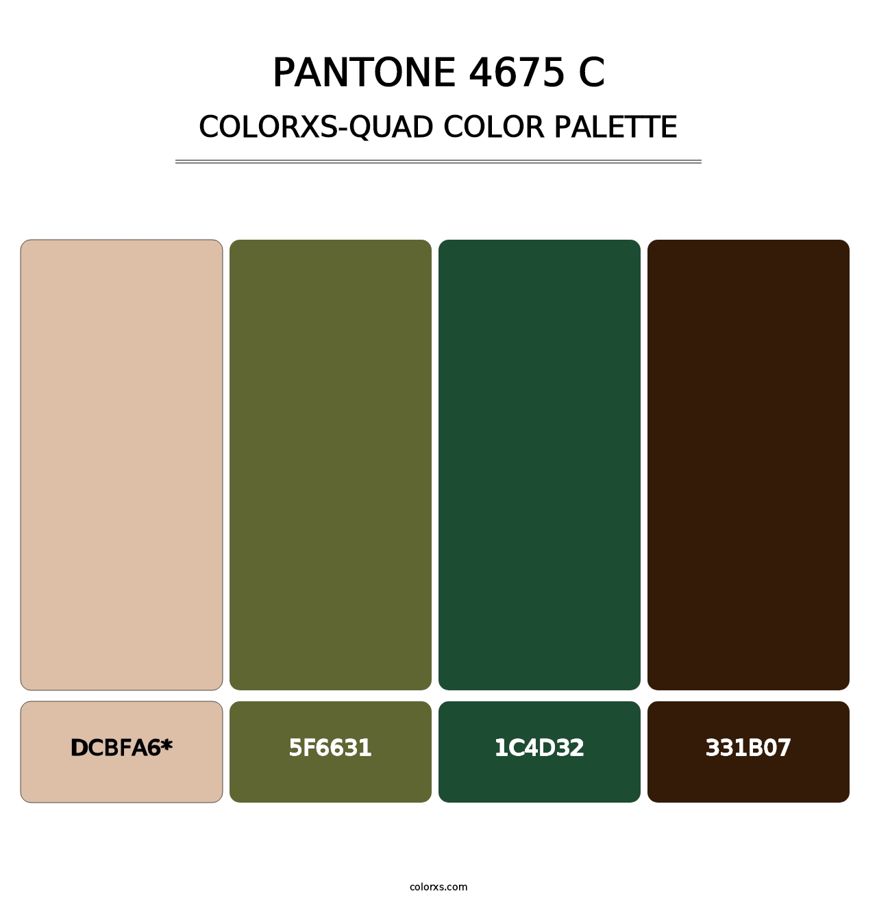 PANTONE 4675 C - Colorxs Quad Palette
