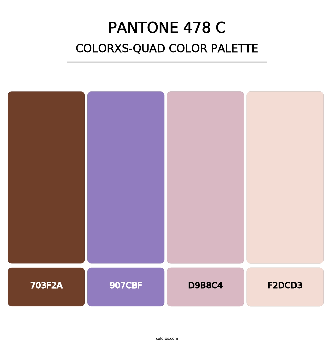 PANTONE 478 C - Colorxs Quad Palette